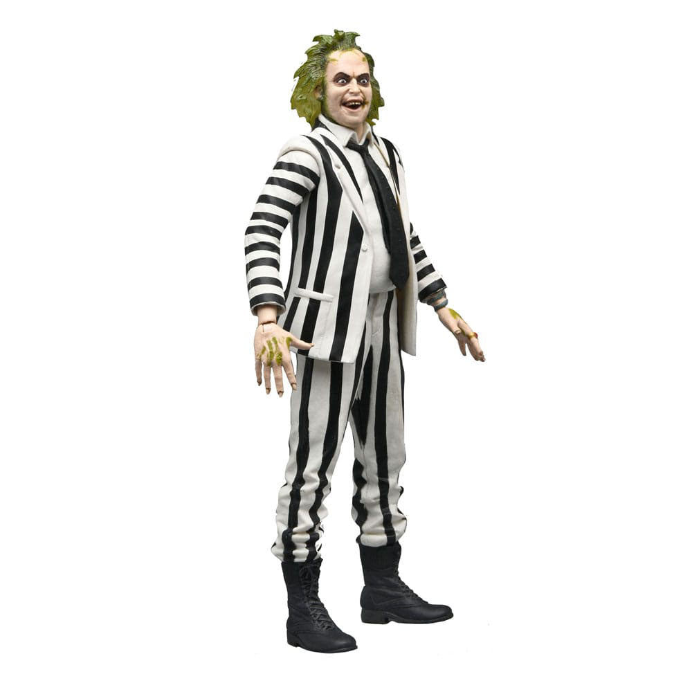 NECA Beetlejuice 1988 Black and White Striped Suit Beetlejuice Action Figure 18cm