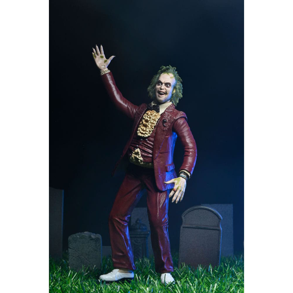 NECA Beetlejuice 1988 Red Tuxedo Beetlejuice 18 cm Action Figure – Beetlejuice, NECA, 18 cm, 2024, brand new collector item, Uncanny Collectibles Dublin Ireland