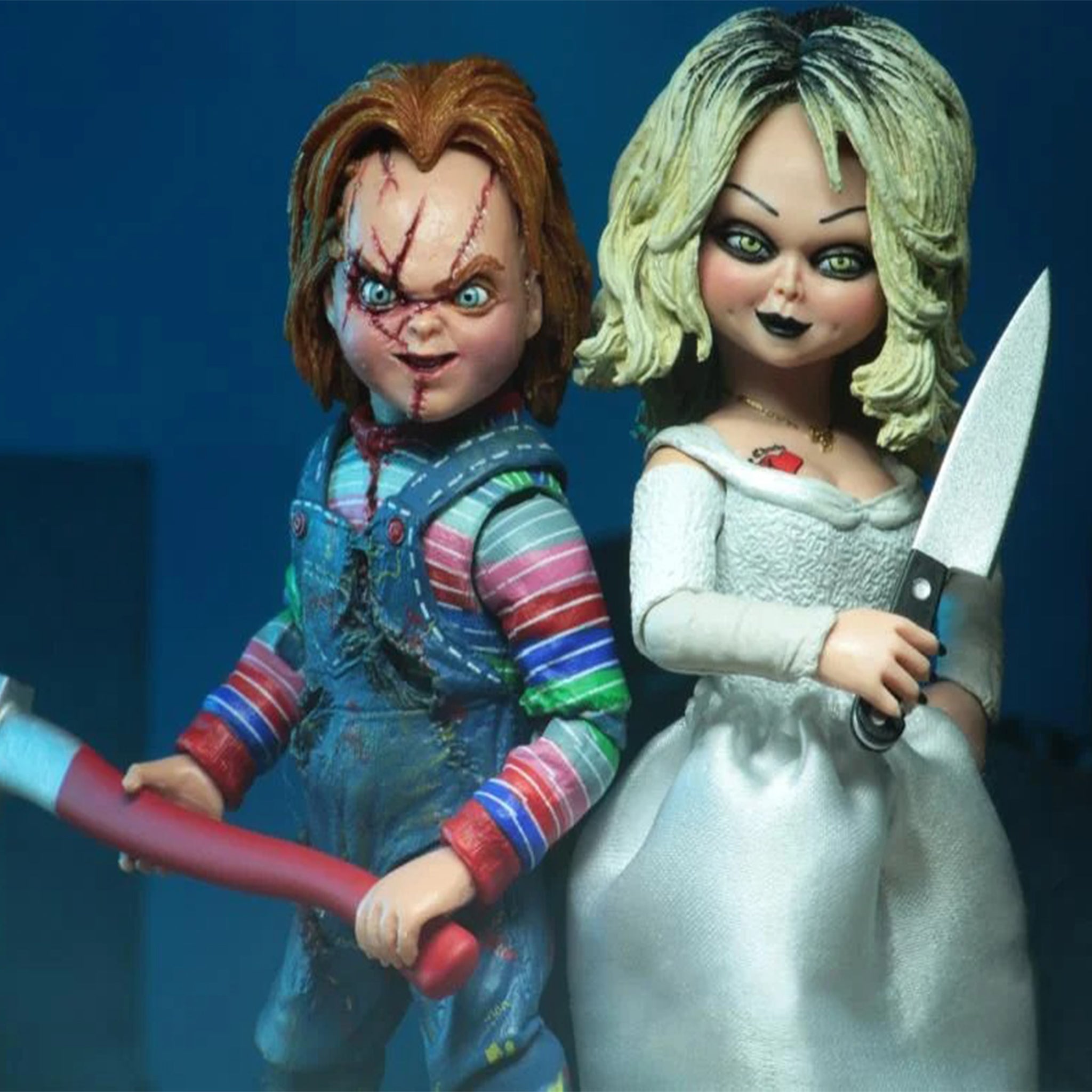 NECA Bride Of Chucky Ultimate Chucky And Tiffany Action Figure 2 Pack 10cm – Child's Play, NECA, 10 cm, brand new collector item, Uncanny Collectibles Dublin Ireland