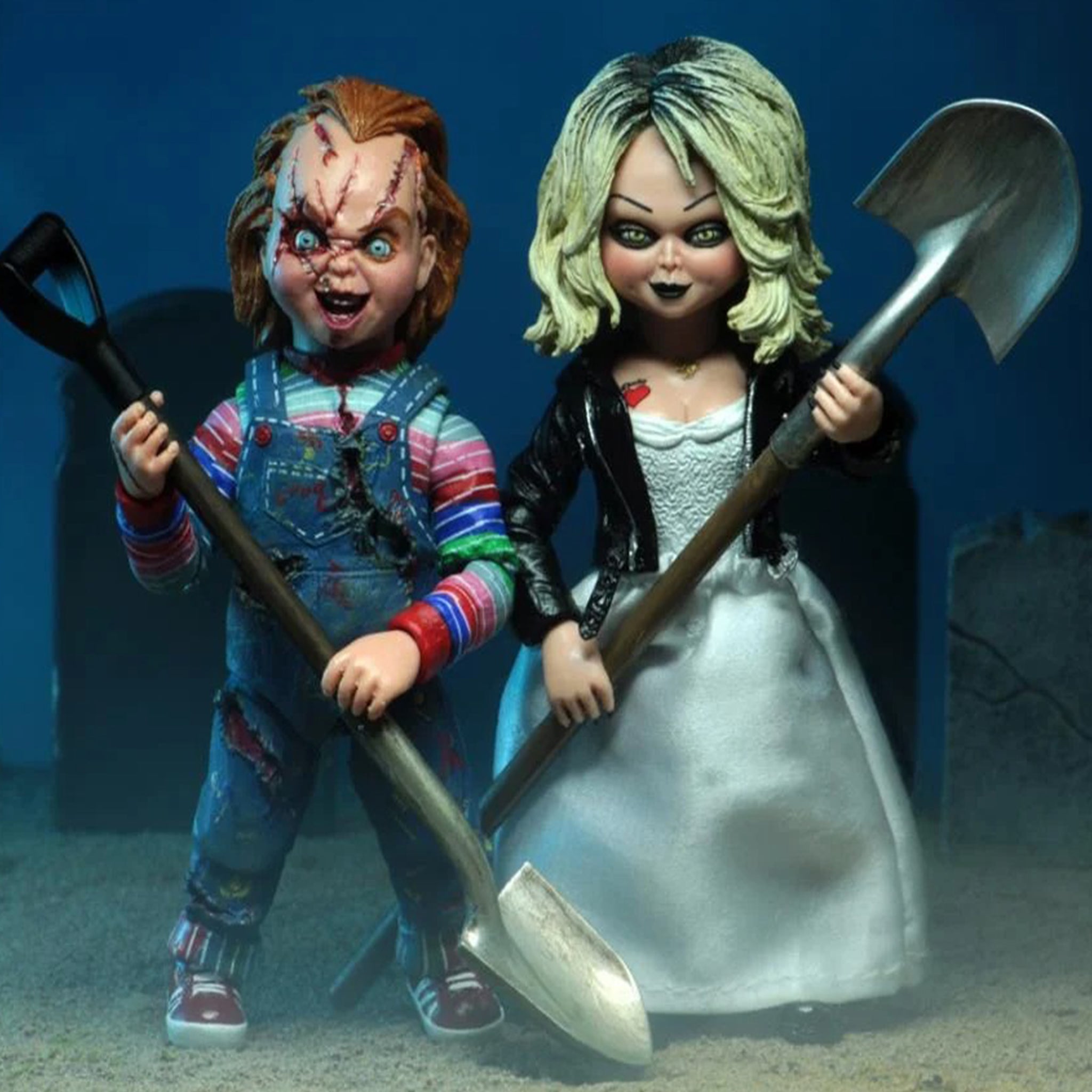 NECA Bride Of Chucky Ultimate Chucky And Tiffany Action Figure 2 Pack 10cm