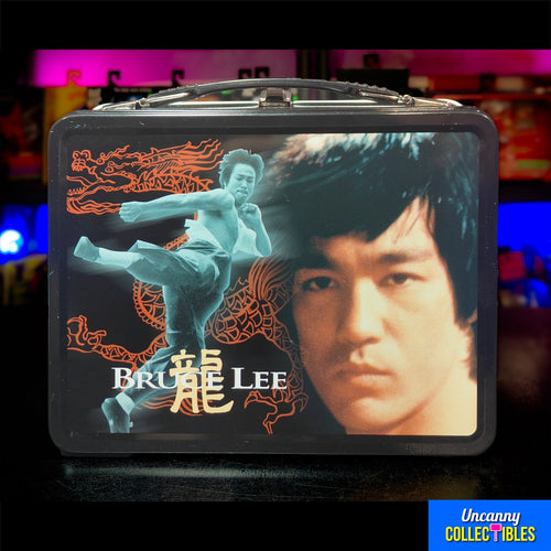 NECA Bruce Lee Limited Edition Metal Lunch Box and Flask Set – Bruce Lee, NECA, 20 cm, pre-owned collector piece, Uncanny Collectibles Dublin Ireland