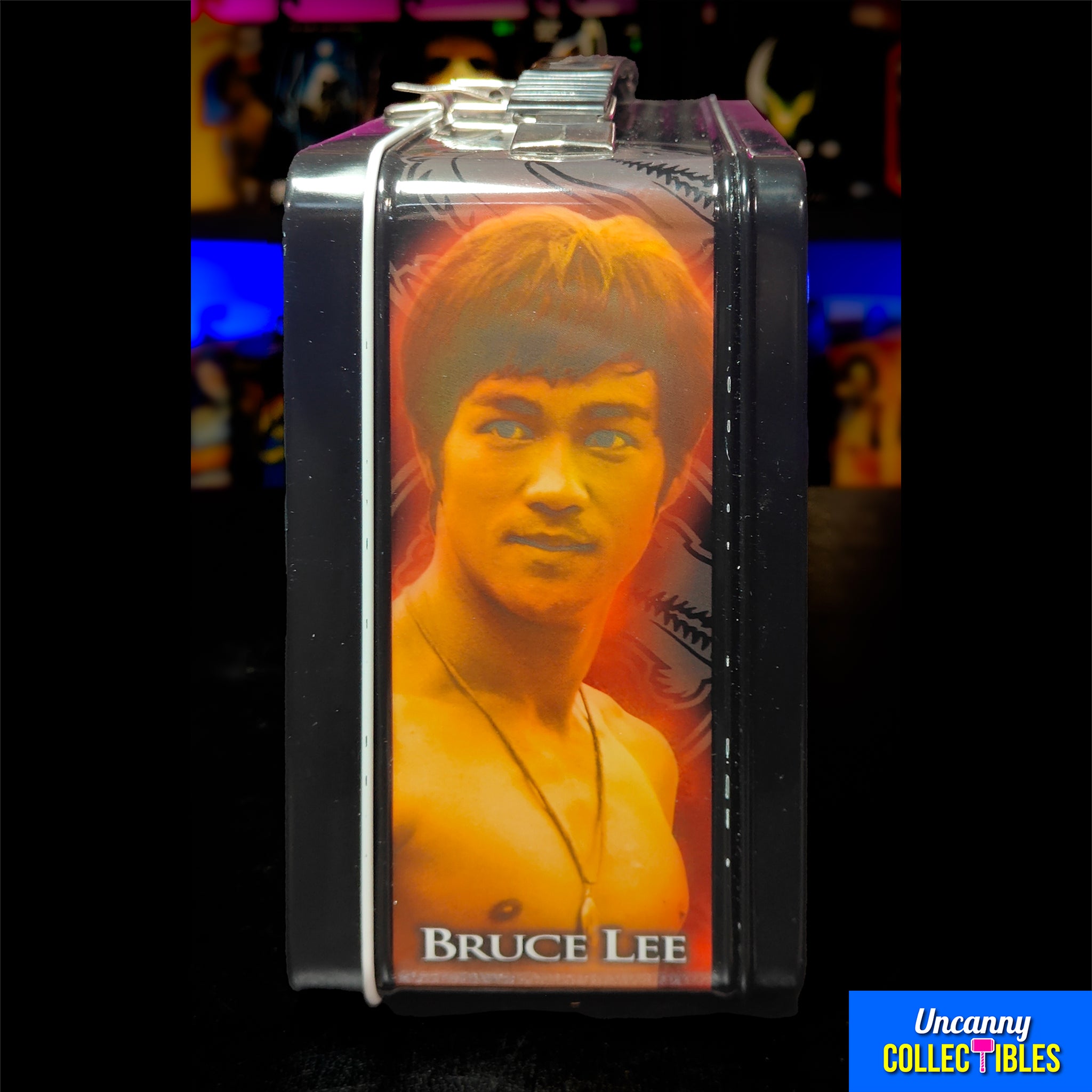 NECA Bruce Lee Limited Edition Metal Lunch Box and Flask Set – Bruce Lee, NECA, 20 cm, pre-owned collector piece, Uncanny Collectibles Dublin Ireland