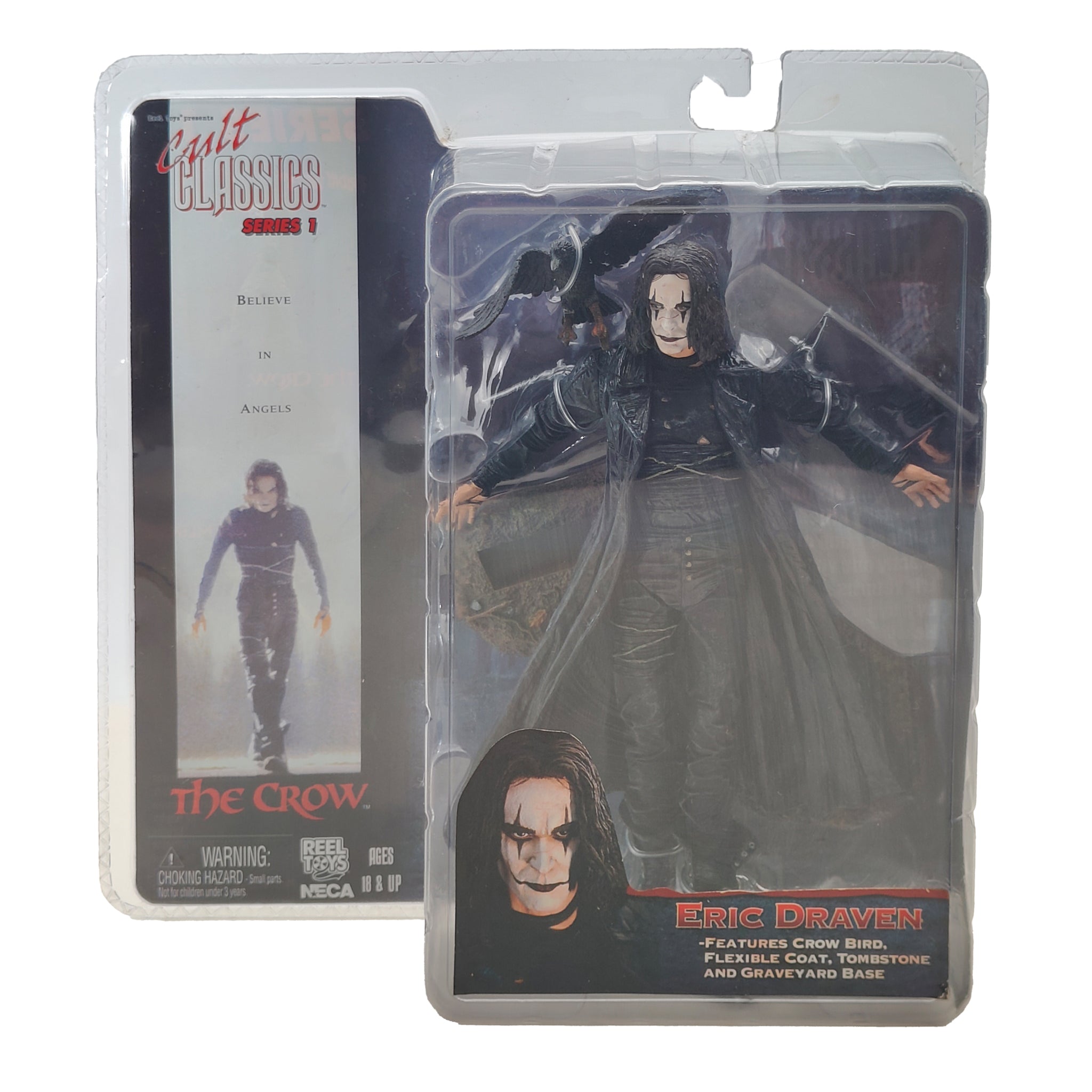 NECA Cult Classics The Crow Eric Draven Action Figure 2005 17cm – Movie Icons & Heroes, NECA, 17 cm, 2005, pre-owned collector piece, Uncanny Collectibles Dublin Ireland
