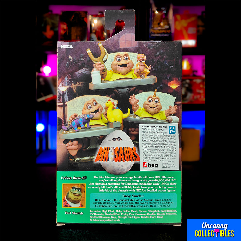 NECA Dinosaurs Ultimate Baby Sinclair 10 cm Action Figure – Dinosaurs, NECA, 10 cm, 2024, brand new collector item, Uncanny Collectibles Dublin Ireland