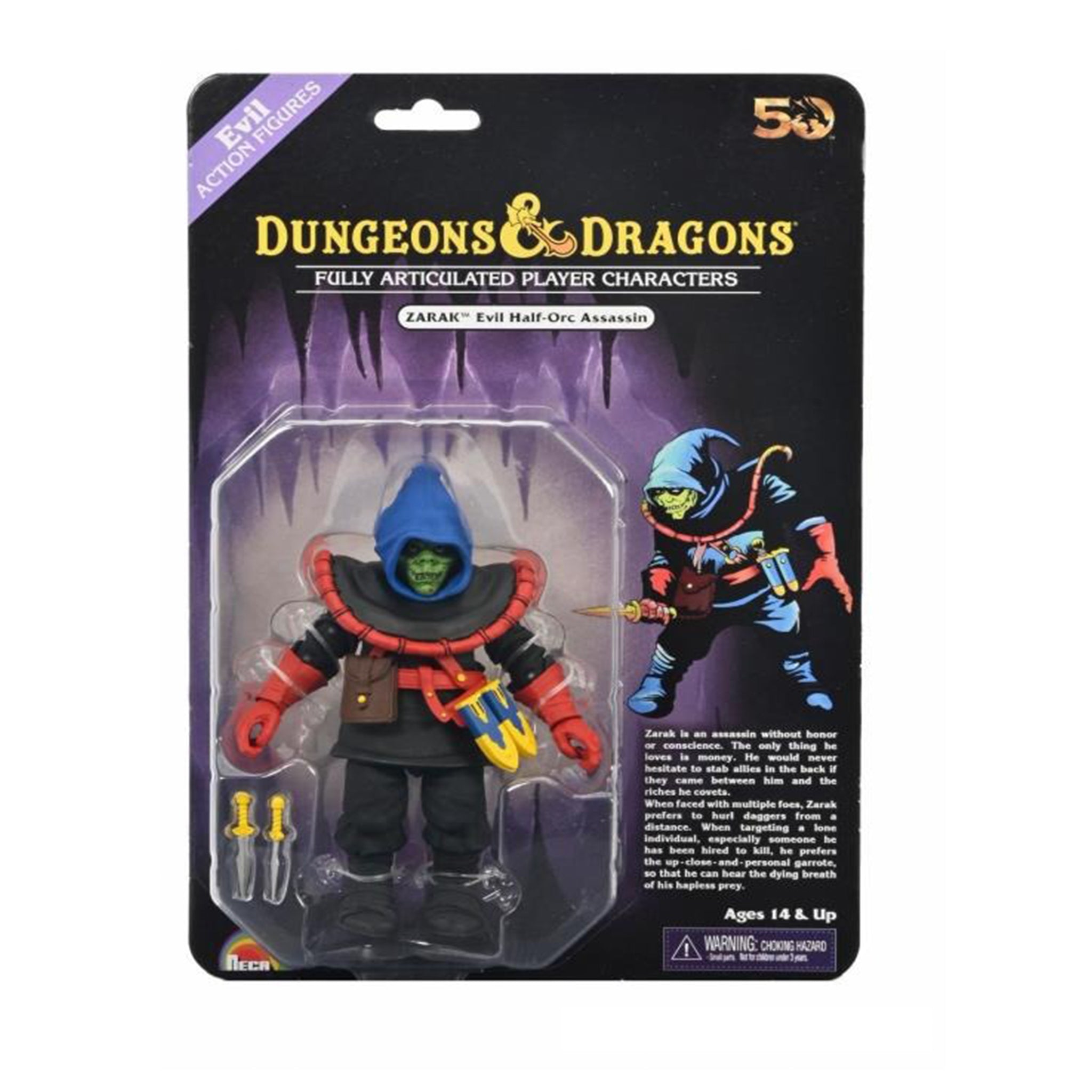 NECA Dungeons And Dragons 50th Anniversary Zarak  Action Figure 18cm