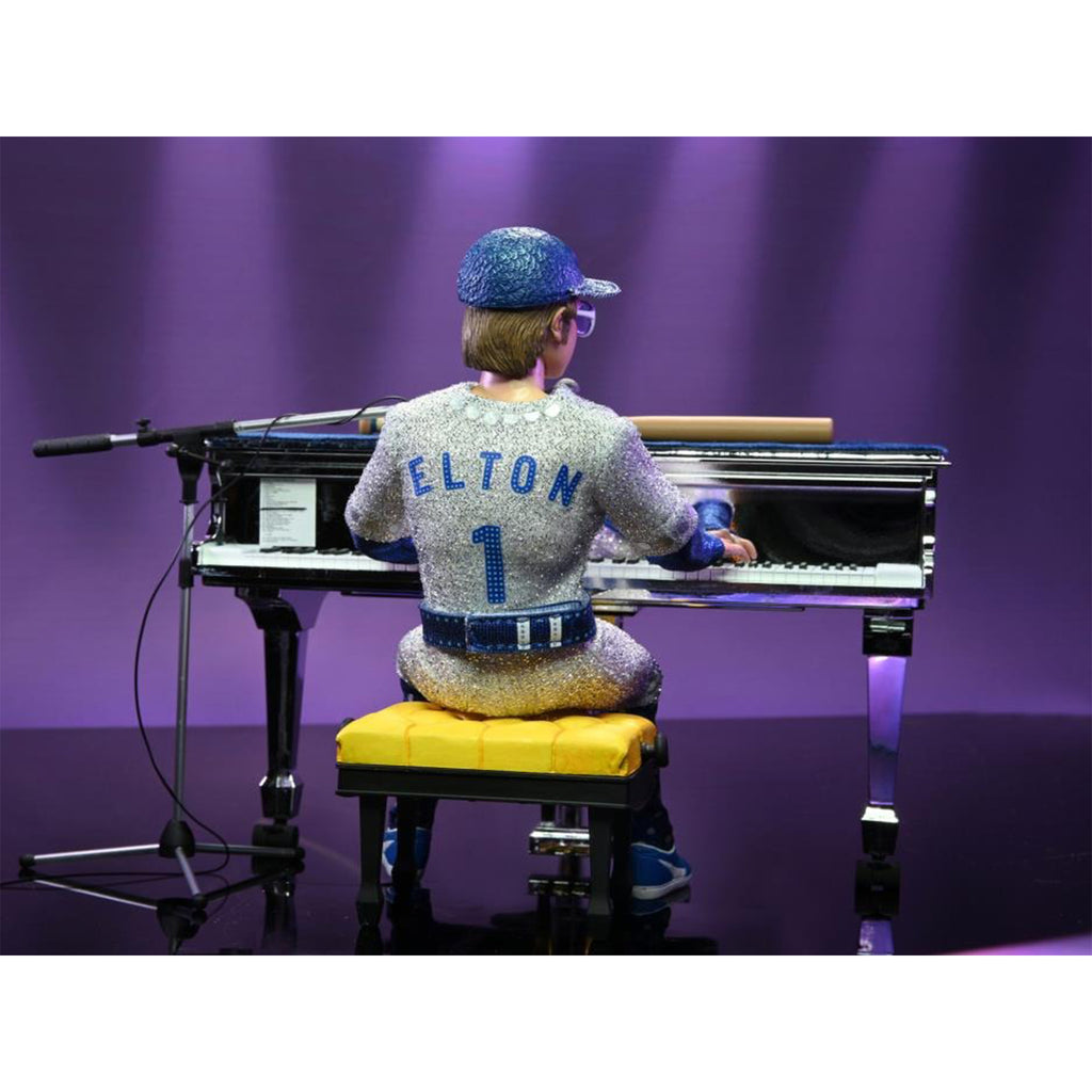 NECA Elton John With Piano Deluxe Retro Clothed Action Figure – Music, NECA, 20 cm, brand new collector item, Uncanny Collectibles Dublin Ireland