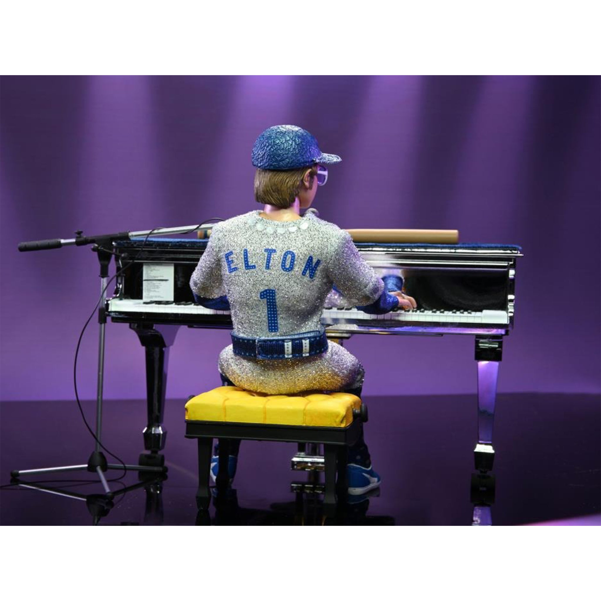 NECA Elton John With Piano Deluxe Retro Clothed Action Figure – Music, NECA, 20 cm, brand new collector item, Uncanny Collectibles Dublin Ireland
