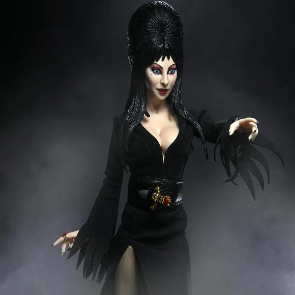 NECA Elvira Mistress Of The Dark Retro Clothed Action Figure – Horror, NECA, 20 cm, brand new collector item, Uncanny Collectibles Dublin Ireland