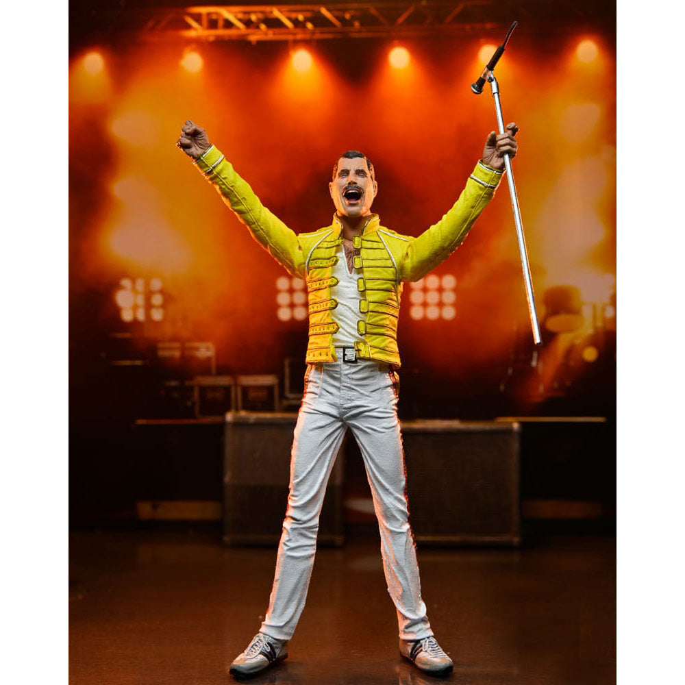 NECA Freddie Mercury In Yellow Jacket Action Figure 18cm
