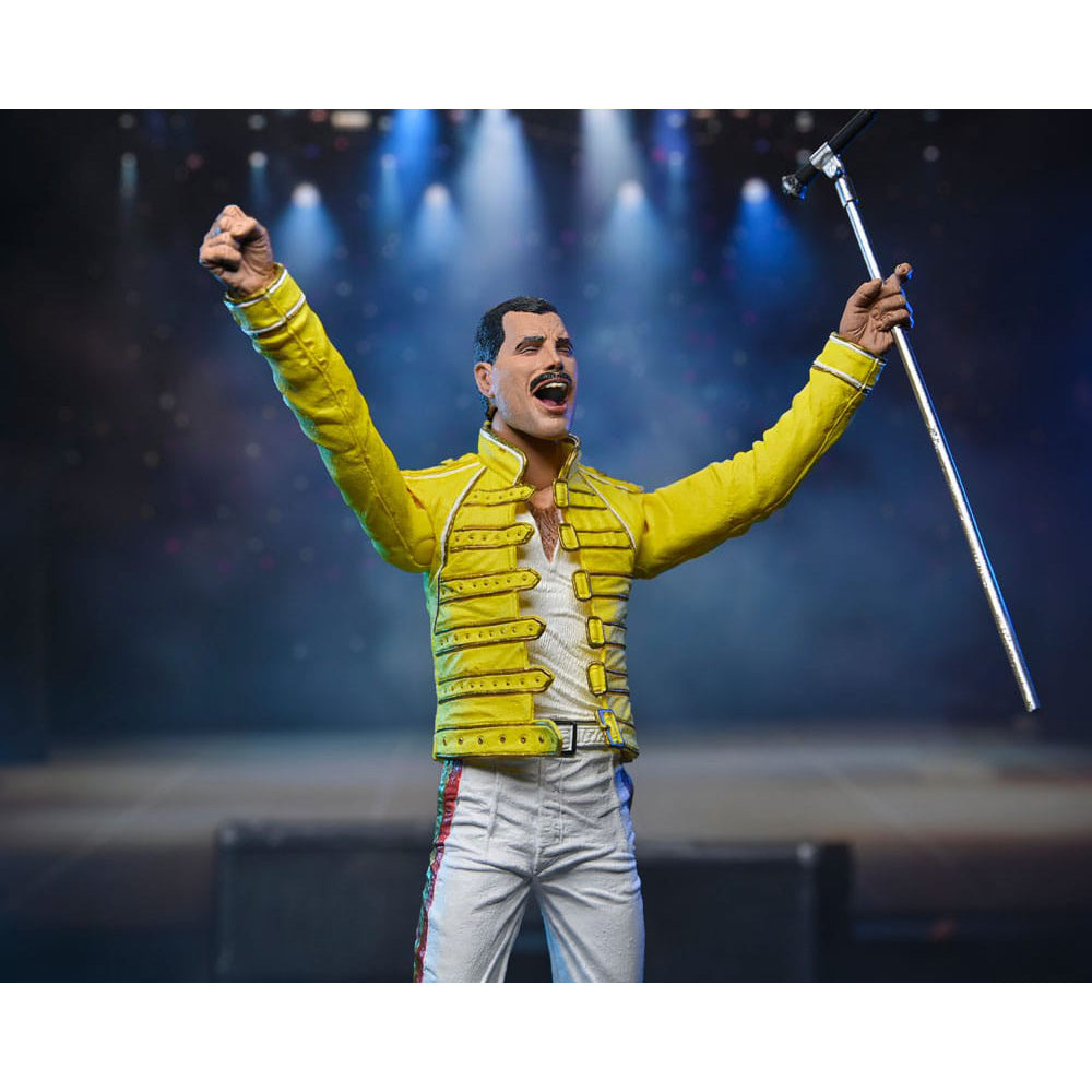 NECA Freddie Mercury In Yellow Jacket Action Figure 18cm – Music, NECA, 18 cm, brand new collector item, Uncanny Collectibles Dublin Ireland