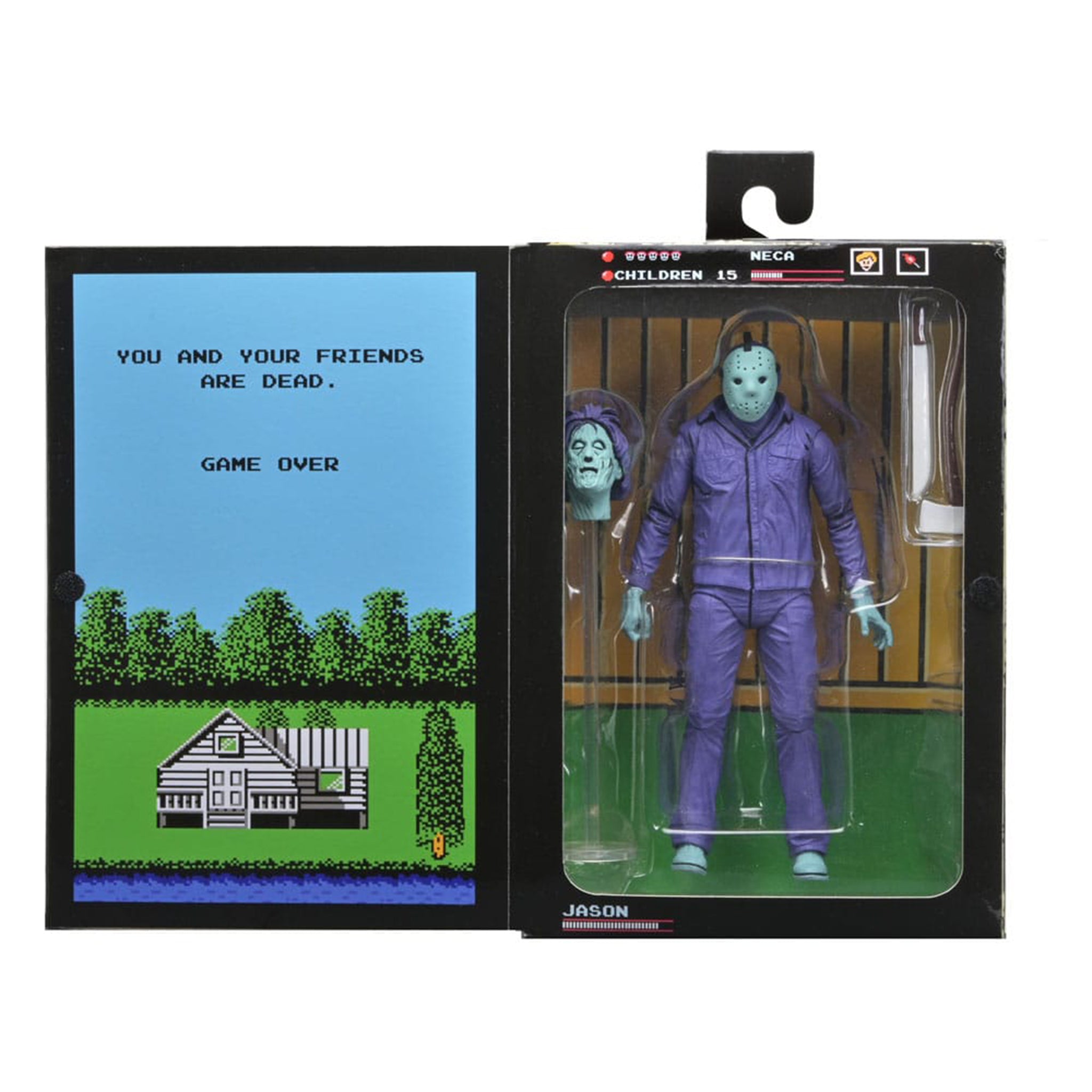 NECA Friday the 13th Jason Voorhees Classic Video Game Appearance Theme Music Edition Action Figure – Friday The 13th, NECA, 18 cm, brand new collector item, Uncanny Collectibles Dublin Ireland