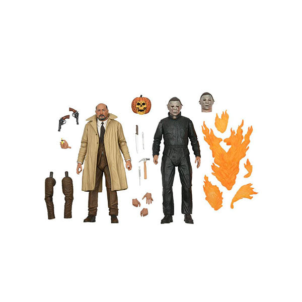 NECA Halloween 2 1981 Ultimate Michael Myers and Dr Loomis Action Figure 2-Pack 18cm