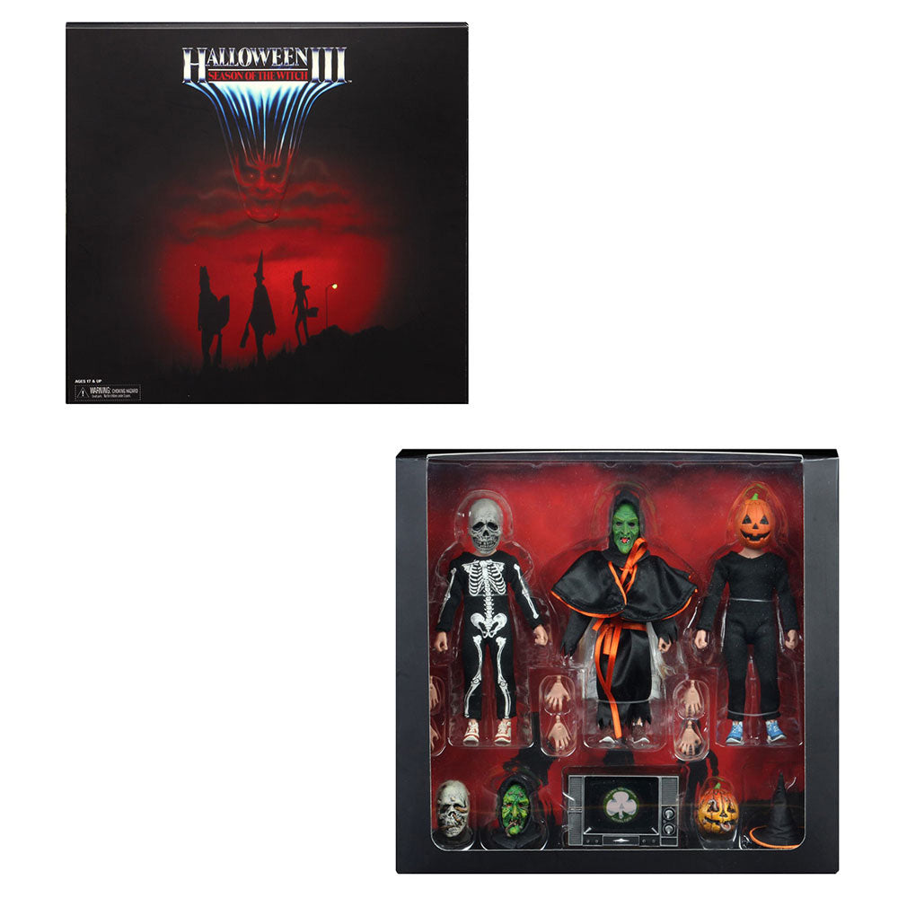 NECA Halloween 3 Season Of The Witch Trick Or Treaters Retro Clothed Action Figure 3-Pack 15cm