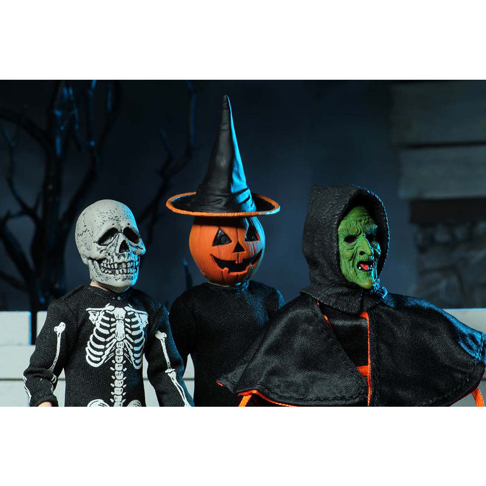 NECA Halloween 3 Season Of The Witch Trick Or Treaters Retro Clothed Action Figure 3-Pack 15cm – Halloween, NECA, 15 cm, brand new collector item, Uncanny Collectibles Dublin Ireland