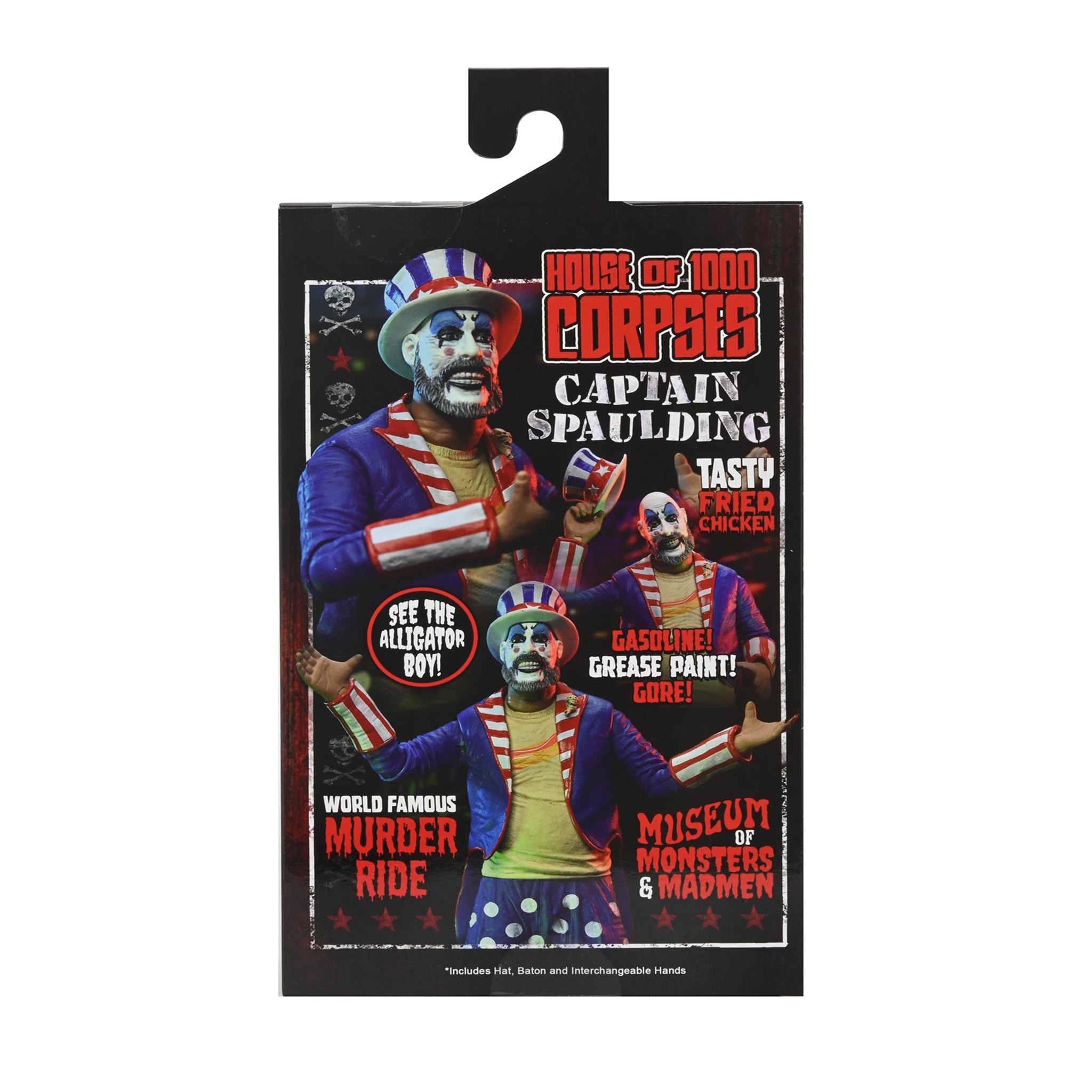 NECA House of 1000 Corpses Captain Spaulding In Tailcoat 20th Anniversary Action Figure 18cm – House of 1000 Corpses, NECA, 18 cm, brand new collector item, Uncanny Collectibles Dublin Ireland