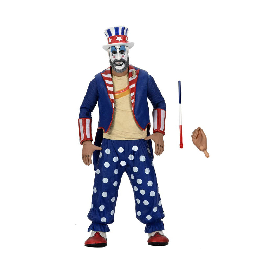 NECA House of 1000 Corpses Captain Spaulding In Tailcoat 20th Anniversary Action Figure 18cm – House of 1000 Corpses, NECA, 18 cm, brand new collector item, Uncanny Collectibles Dublin Ireland