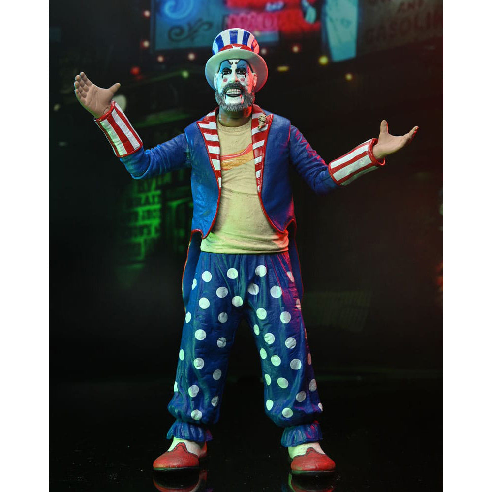 NECA House of 1000 Corpses Captain Spaulding In Tailcoat 20th Anniversary Action Figure 18cm – House of 1000 Corpses, NECA, 18 cm, brand new collector item, Uncanny Collectibles Dublin Ireland
