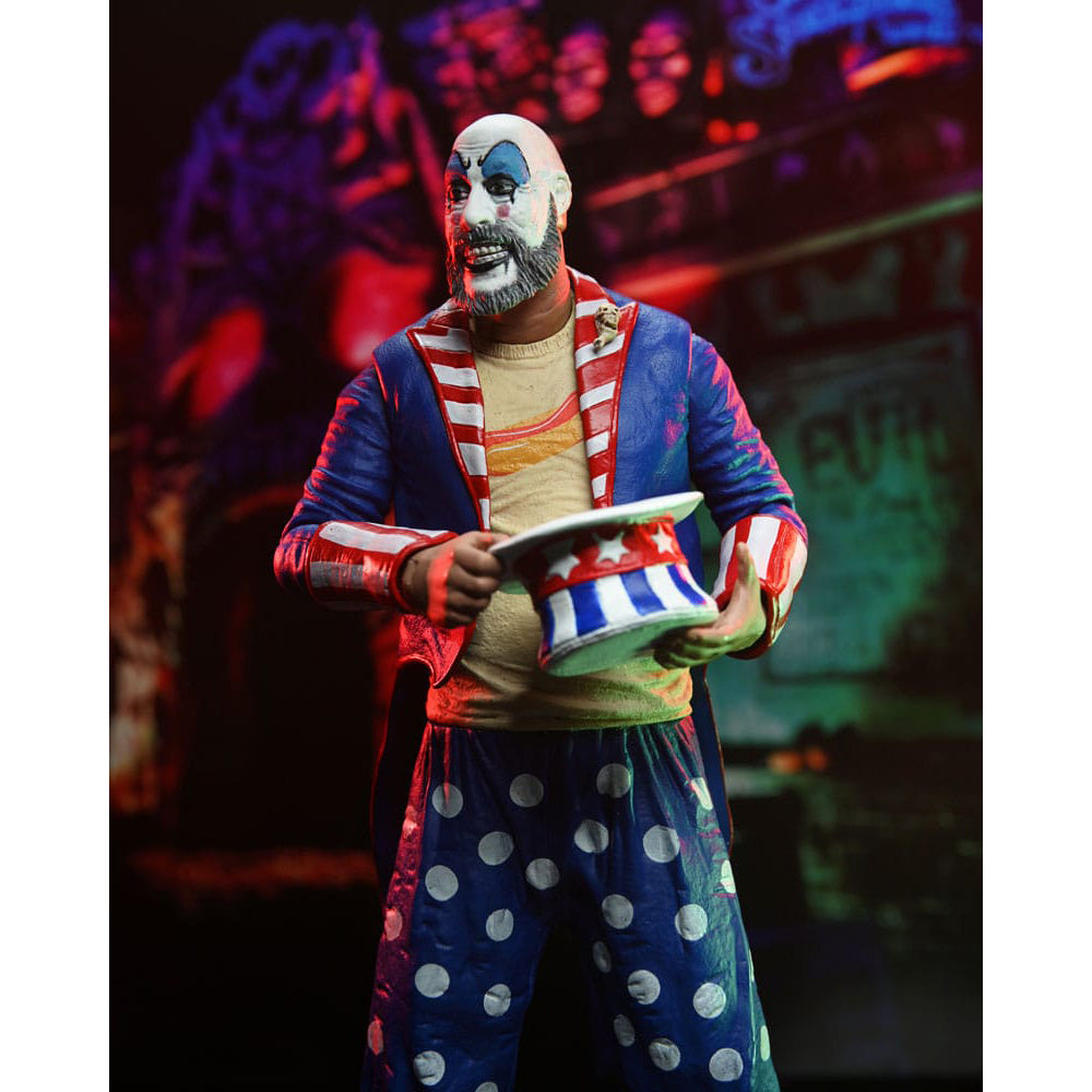 NECA House of 1000 Corpses Captain Spaulding In Tailcoat 20th Anniversary Action Figure 18cm – House of 1000 Corpses, NECA, 18 cm, brand new collector item, Uncanny Collectibles Dublin Ireland