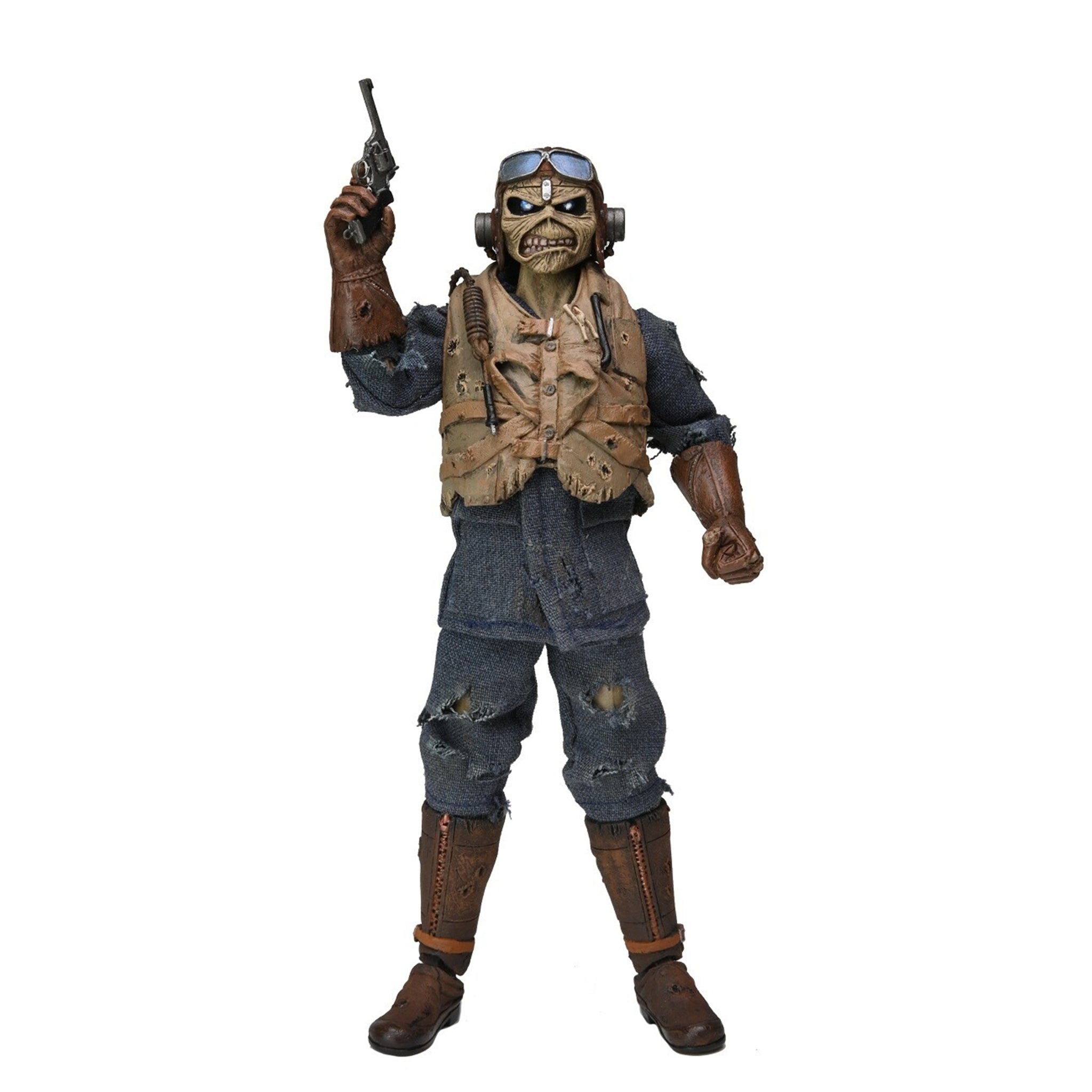 NECA Iron Maiden Eddie Aces High Retro Cloth Action Figure, Music, 20cm, new