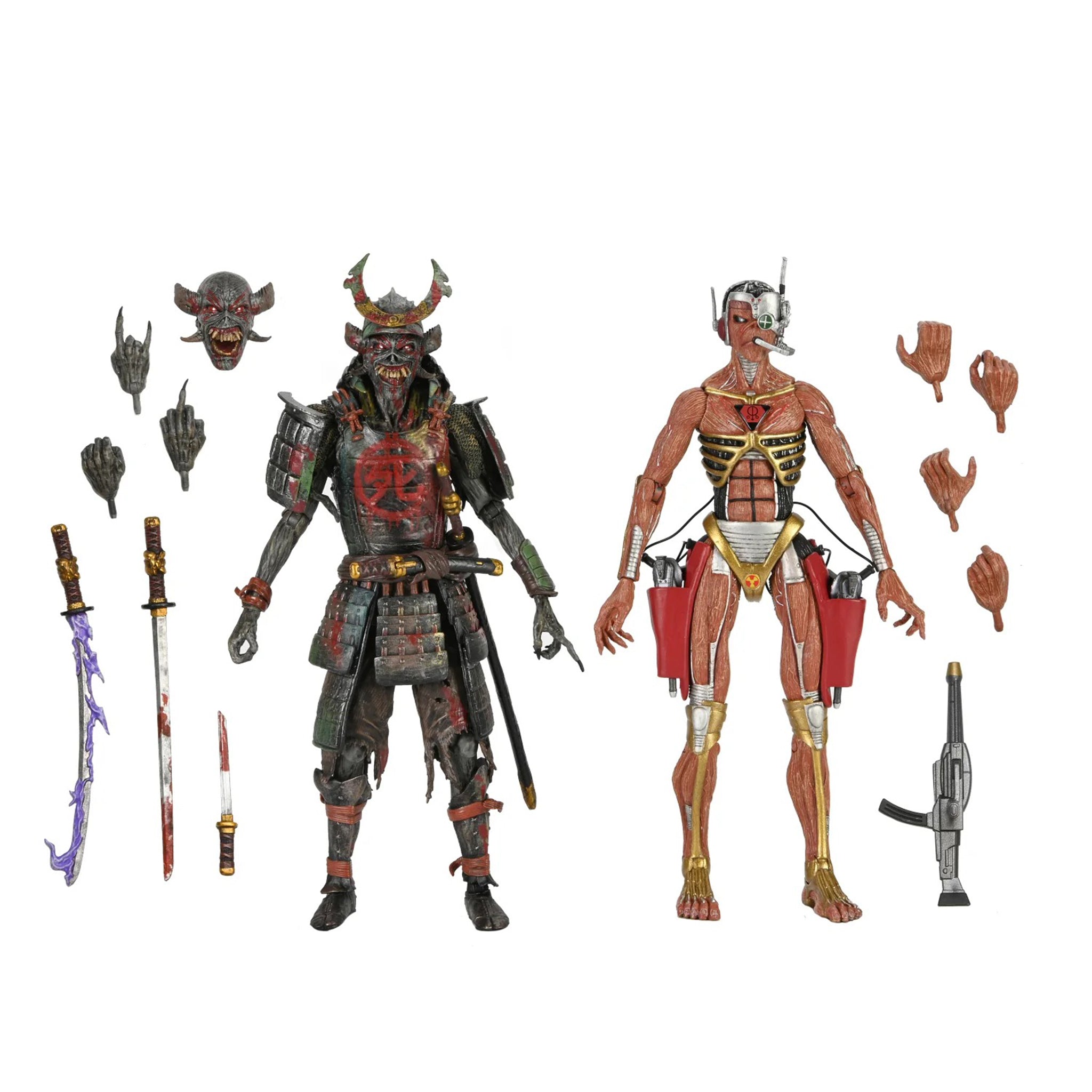 NECA Iron Maiden Ultimate Eddie Future Past World Tour Action Figure 2 Pack, Music, 18cm, new