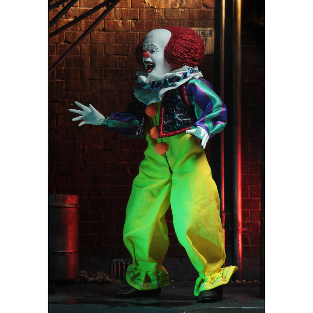 NECA IT 1990 Pennywise Retro Clothed Action Figure 20cm – IT, NECA, 20 cm, 1990, brand new collector item, Uncanny Collectibles Dublin Ireland