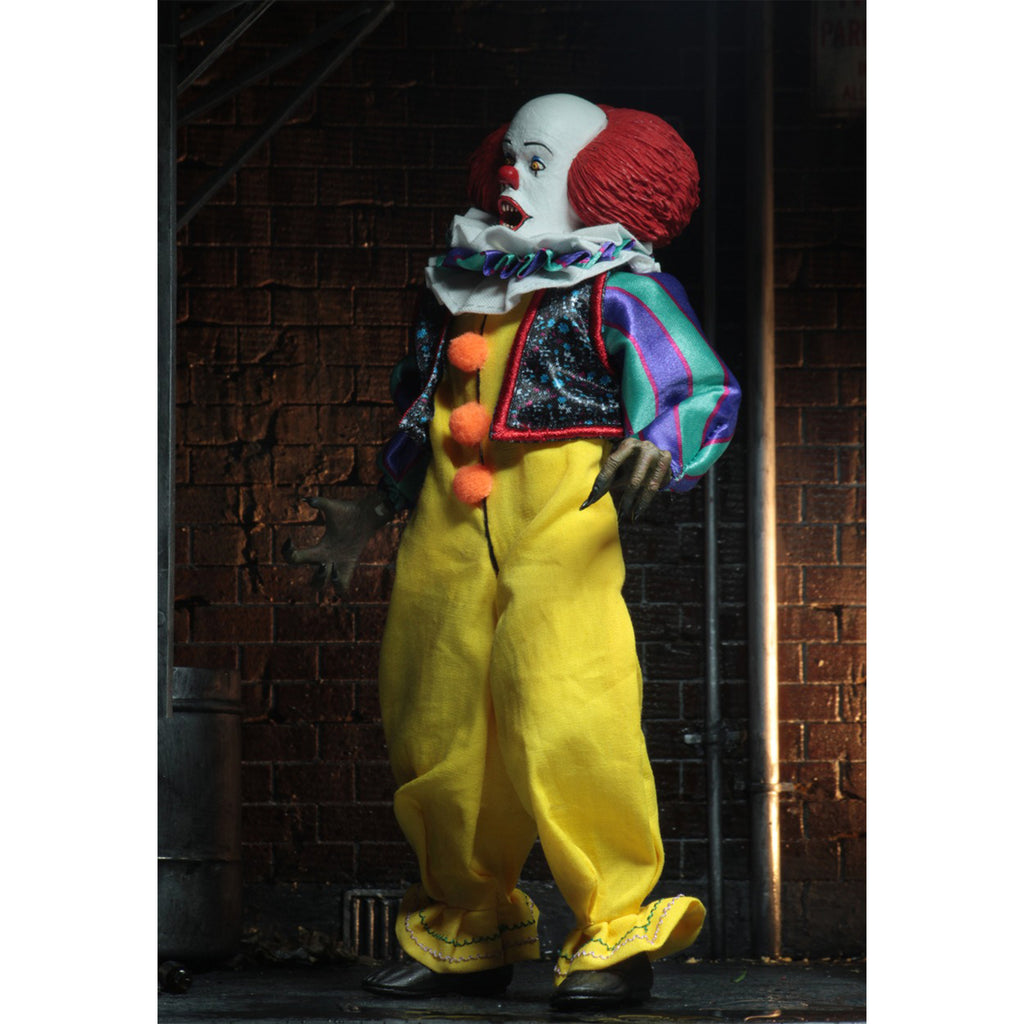 NECA IT 1990 Pennywise Retro Clothed Action Figure 20cm – IT, NECA, 20 cm, 1990, brand new collector item, Uncanny Collectibles Dublin Ireland