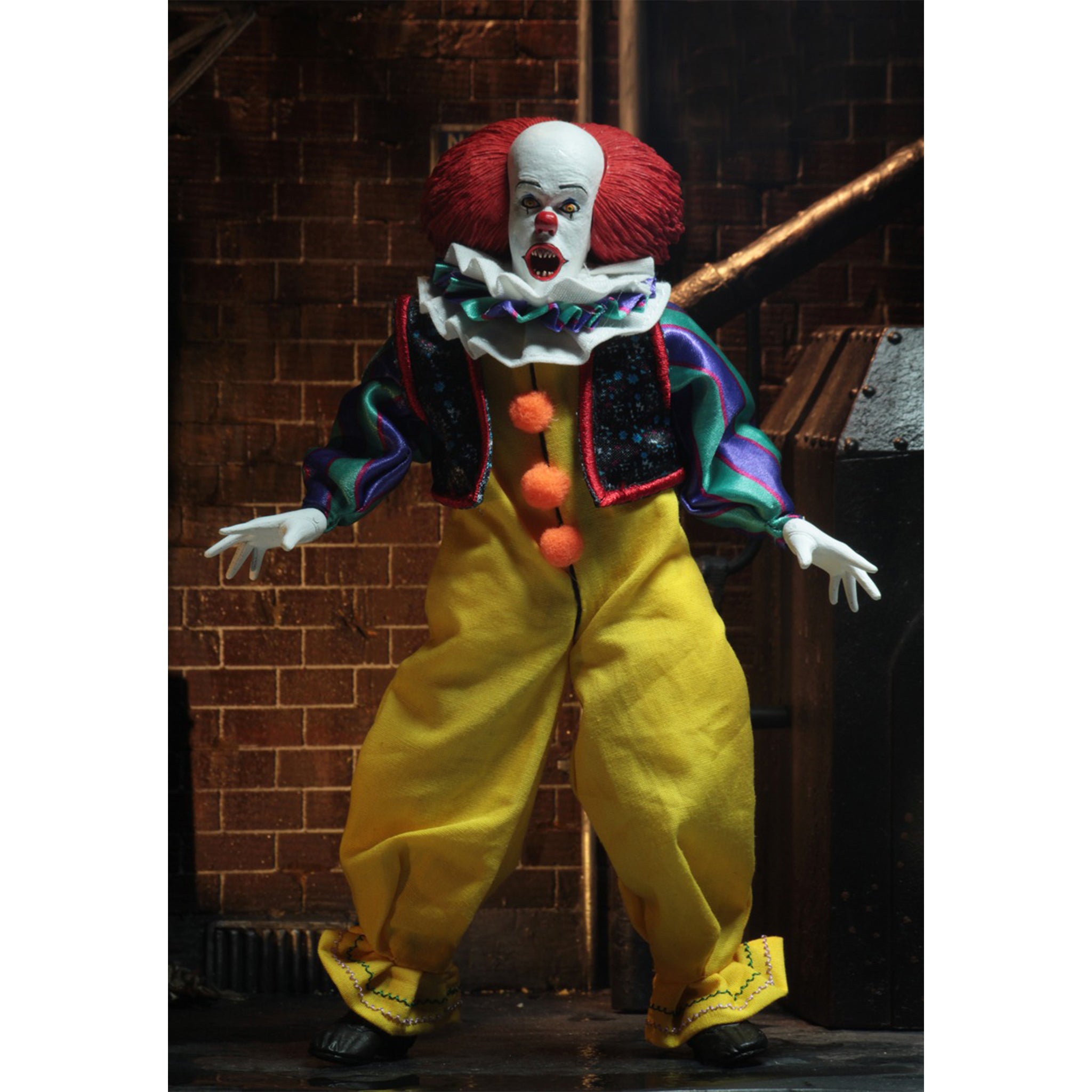 NECA IT 1990 Pennywise Retro Clothed Action Figure 20cm – IT, NECA, 20 cm, 1990, brand new collector item, Uncanny Collectibles Dublin Ireland