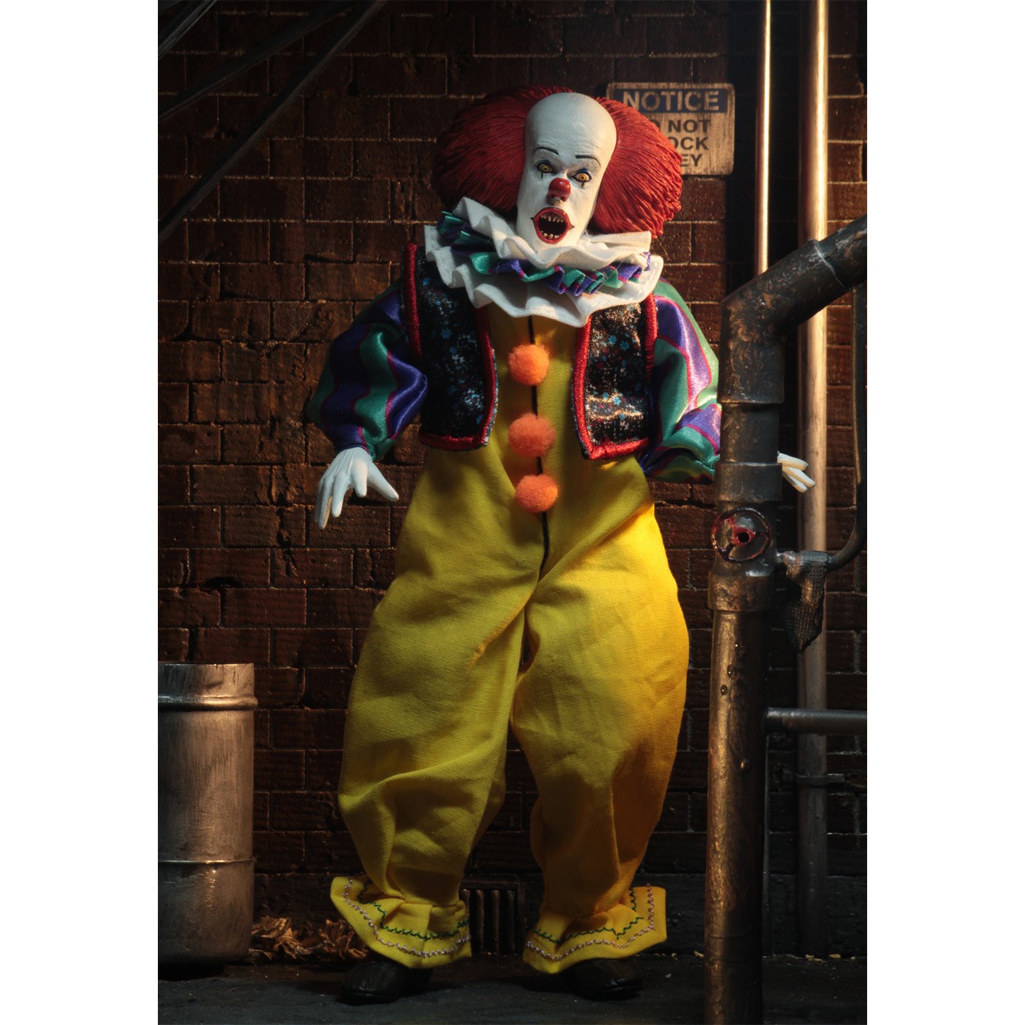 NECA IT 1990 Pennywise Retro Clothed Action Figure 20cm – IT, NECA, 20 cm, 1990, brand new collector item, Uncanny Collectibles Dublin Ireland