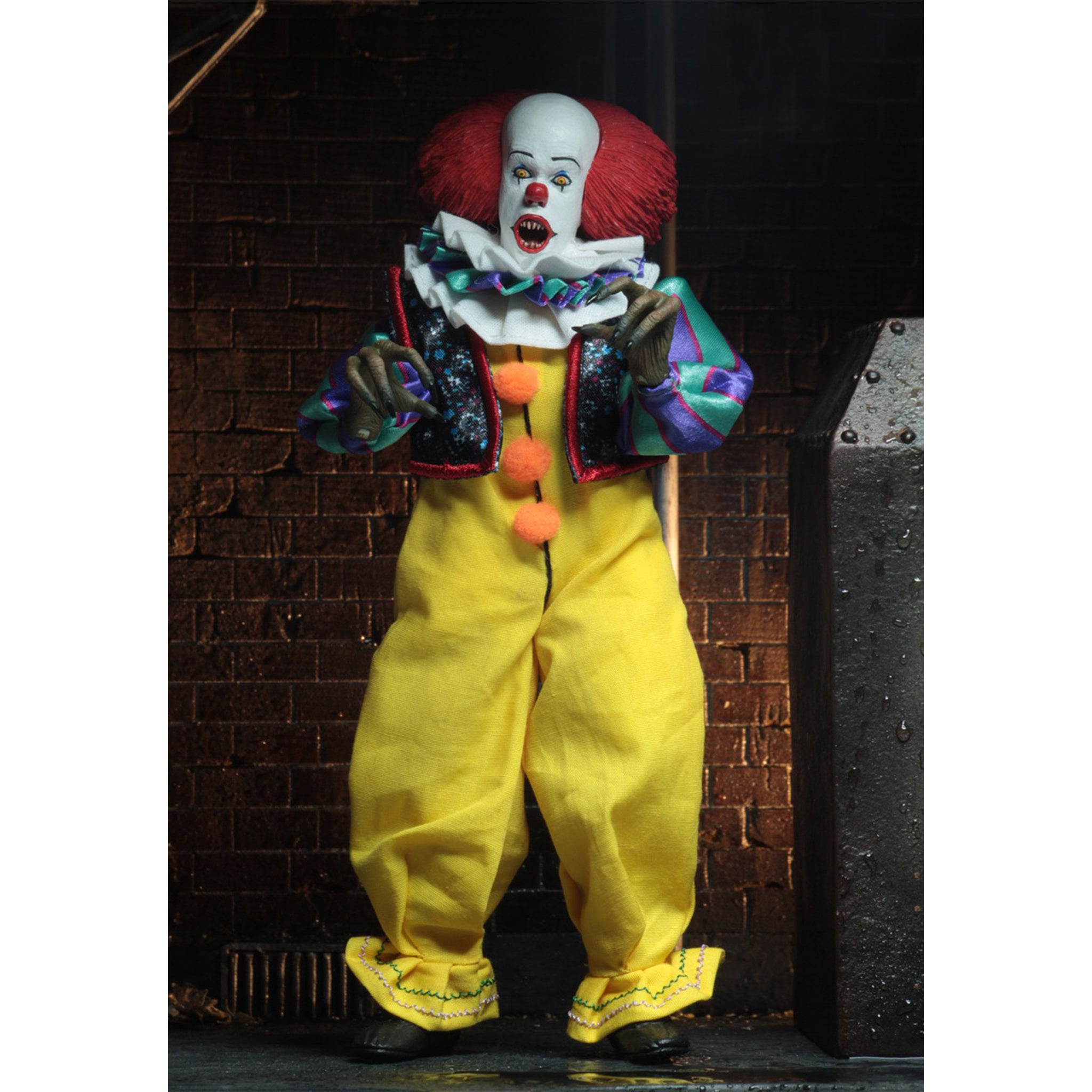 NECA IT 1990 Pennywise Retro Clothed Action Figure 20cm – IT, NECA, 20 cm, 1990, brand new collector item, Uncanny Collectibles Dublin Ireland