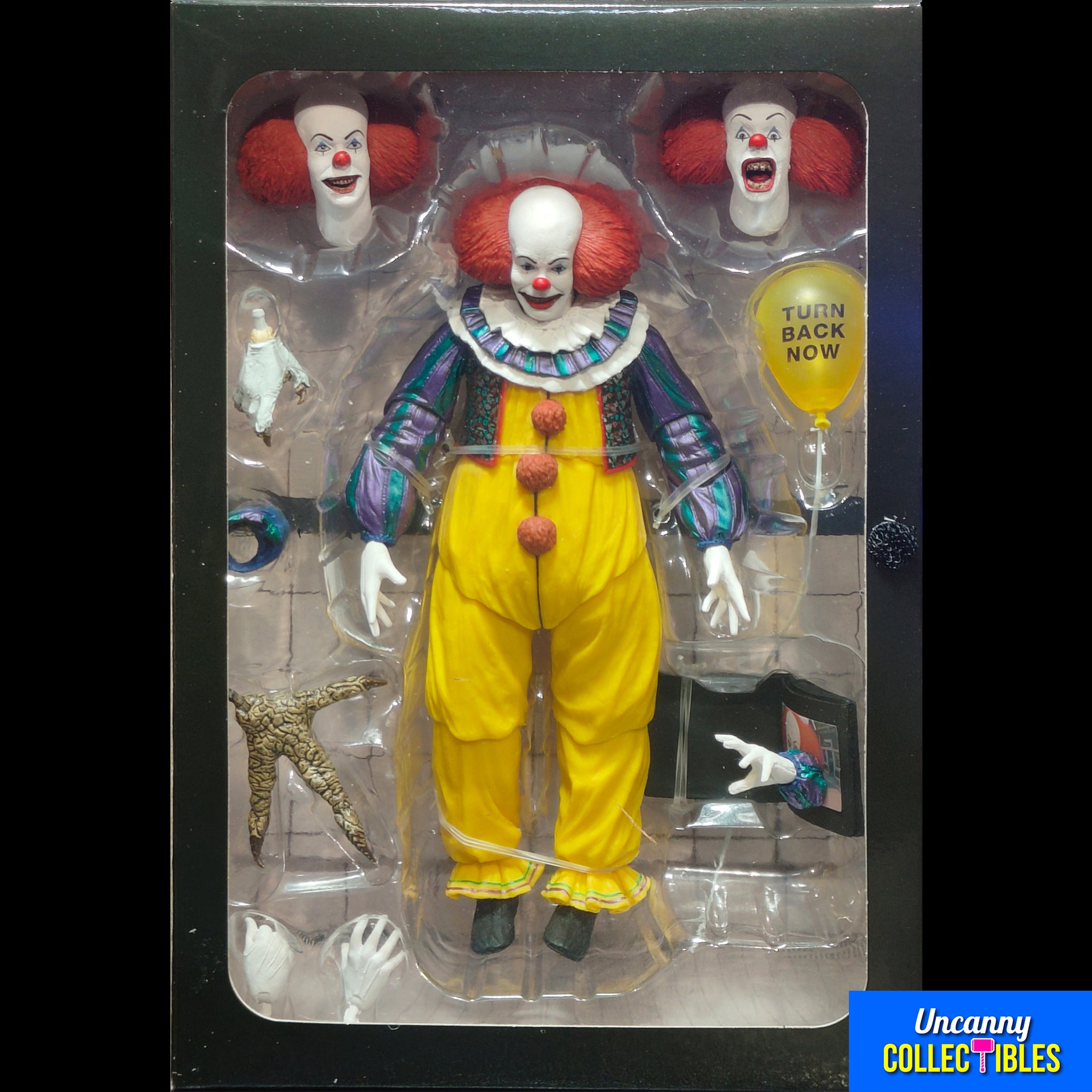 NECA IT 1990 Ultimate Pennywise Action Figure Version 2 18cm – IT, NECA, 18 cm, 2025, brand new collector item, Uncanny Collectibles Dublin Ireland