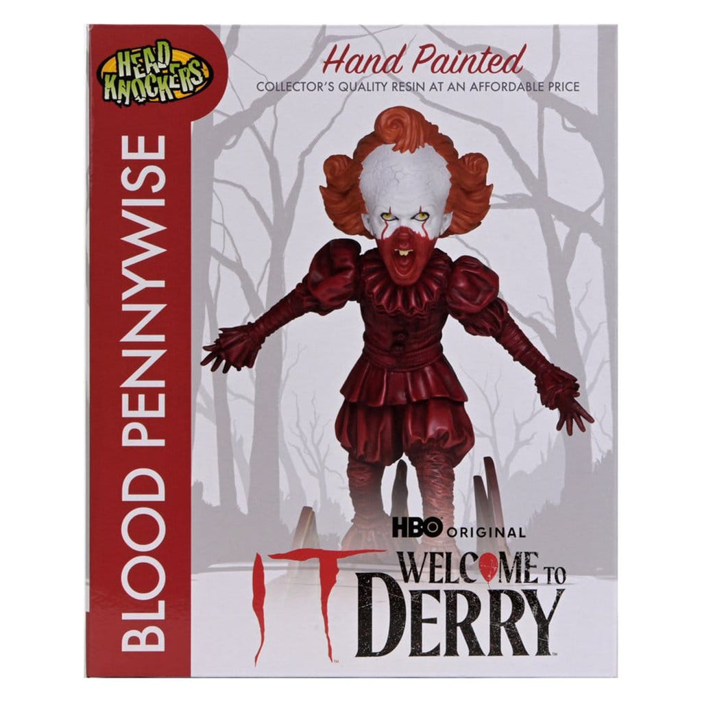 NECA IT Welcome to Derry Blood Pennywise Head Knocker Bobblehead