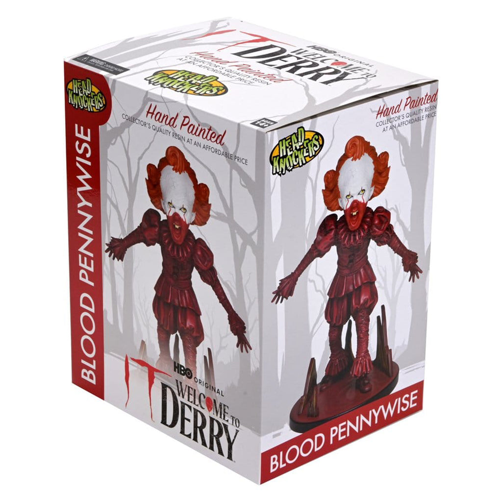 NECA IT Welcome to Derry Blood Pennywise Head Knocker Bobblehead