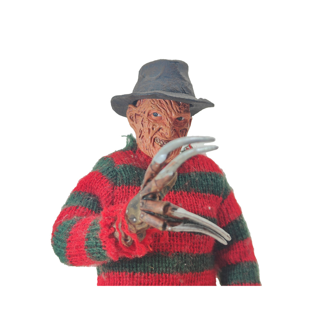 NECA Nightmare on Elm Street 3 Dream Warriors Freddy Retro Cloth Action Figure – Nightmare on Elm Street, NECA, 20 cm, pre-owned collector piece, Uncanny Collectibles Dublin Ireland