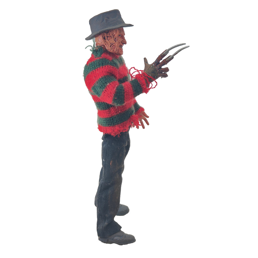 NECA Nightmare on Elm Street 3 Dream Warriors Freddy Retro Cloth Action Figure – Nightmare on Elm Street, NECA, 20 cm, pre-owned collector piece, Uncanny Collectibles Dublin Ireland