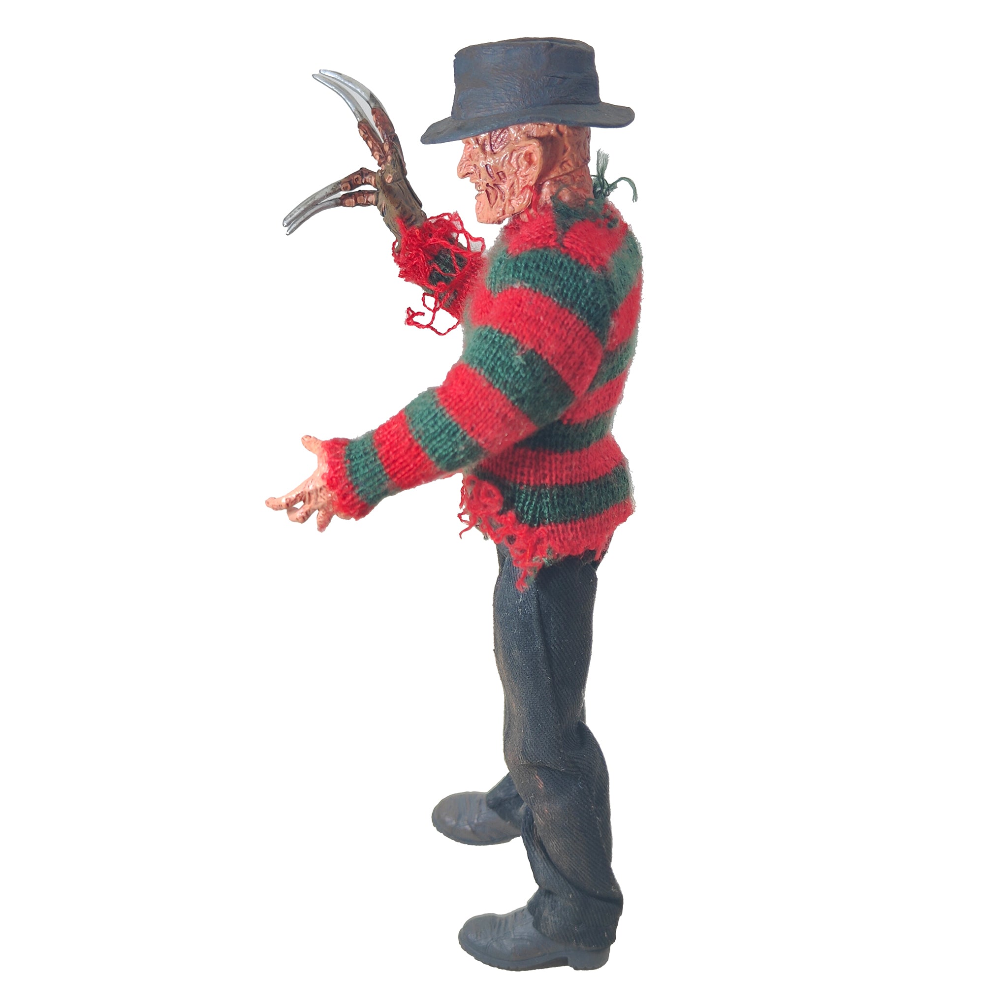 NECA Nightmare on Elm Street 3 Dream Warriors Freddy Retro Cloth Action Figure – Nightmare on Elm Street, NECA, 20 cm, pre-owned collector piece, Uncanny Collectibles Dublin Ireland