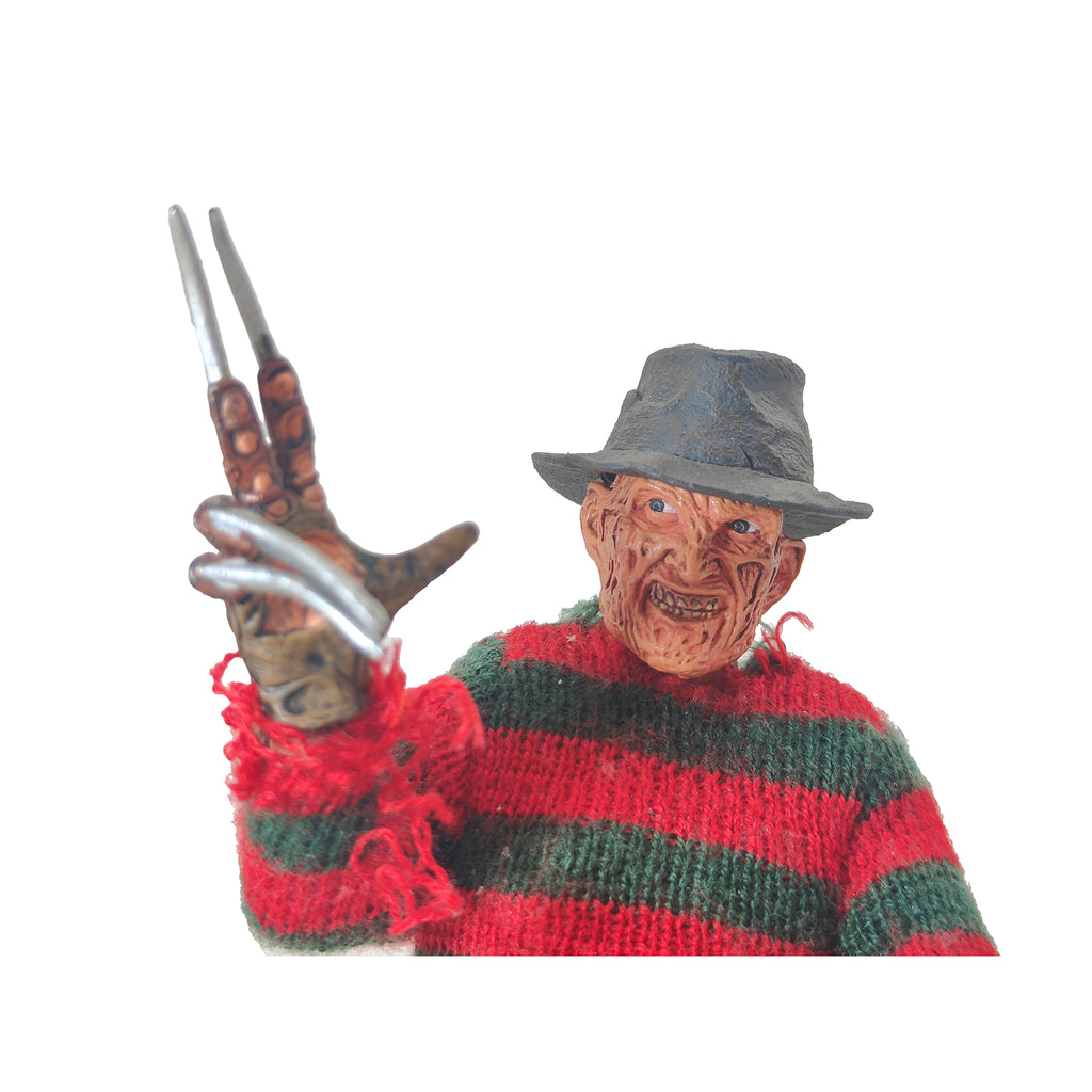 NECA Nightmare on Elm Street 3 Dream Warriors Freddy Retro Cloth Action Figure – Nightmare on Elm Street, NECA, 20 cm, pre-owned collector piece, Uncanny Collectibles Dublin Ireland
