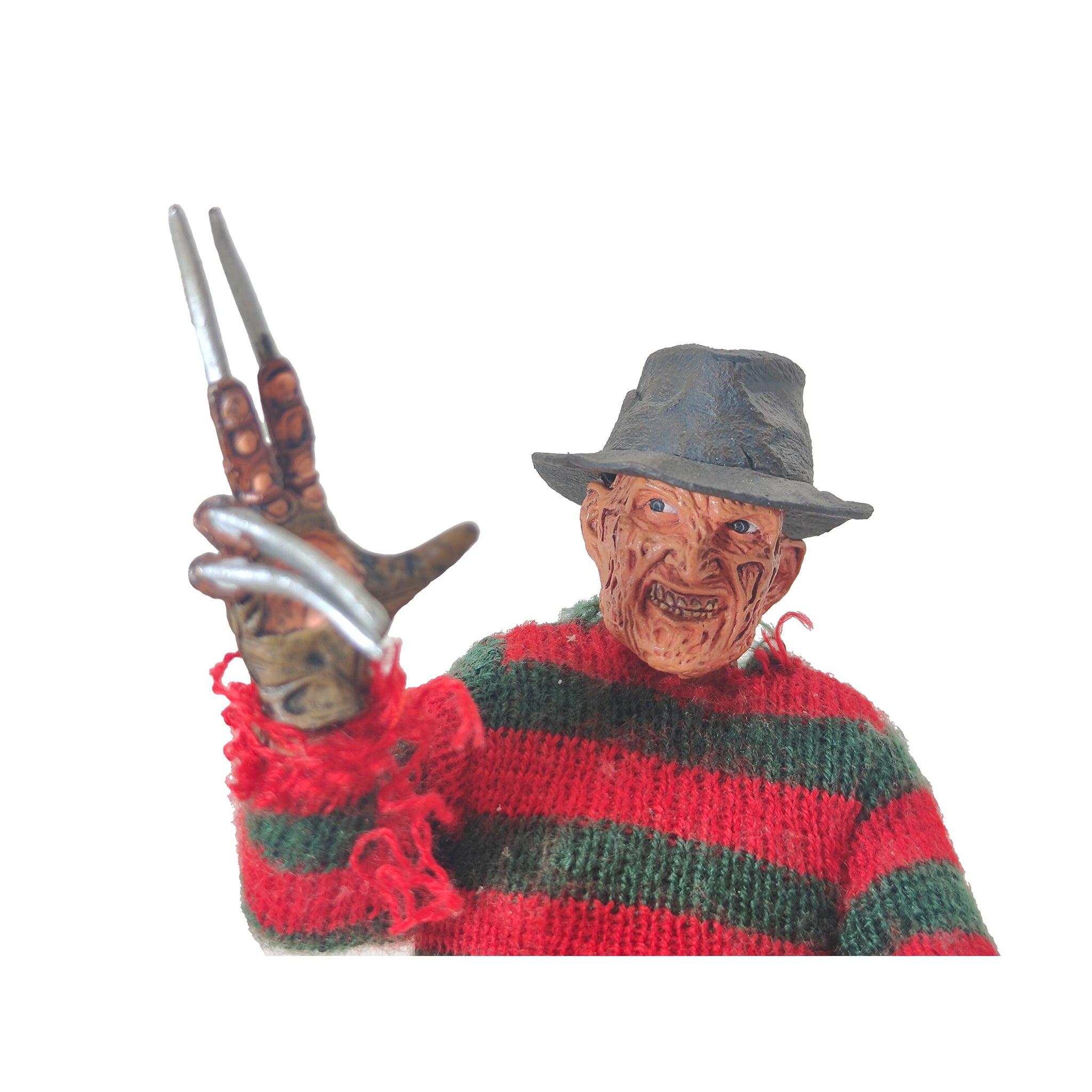 NECA Nightmare on Elm Street 3 Dream Warriors Freddy Retro Cloth Action Figure – Nightmare on Elm Street, NECA, 20 cm, pre-owned collector piece, Uncanny Collectibles Dublin Ireland