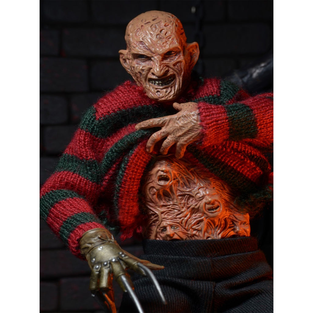 NECA Nightmare On Elm Street Dream Warriors Freddy Kreuger Retro Clothed Action Figure 20cm – Nightmare on Elm Street, NECA, 20 cm, brand new collector item, Uncanny Collectibles Dublin Ireland