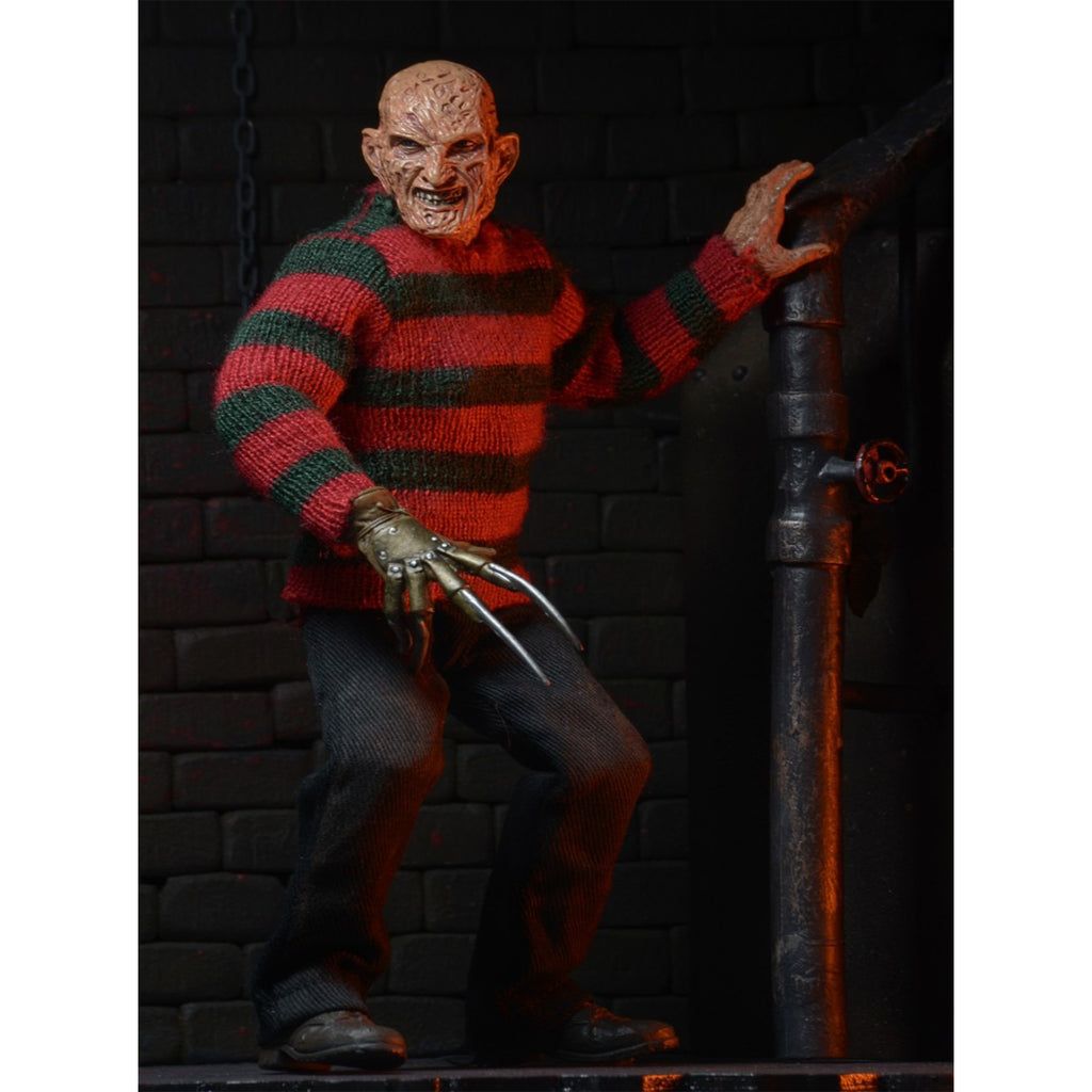 NECA Nightmare On Elm Street Dream Warriors Freddy Kreuger Retro Clothed Action Figure 20cm – Nightmare on Elm Street, NECA, 20 cm, brand new collector item, Uncanny Collectibles Dublin Ireland