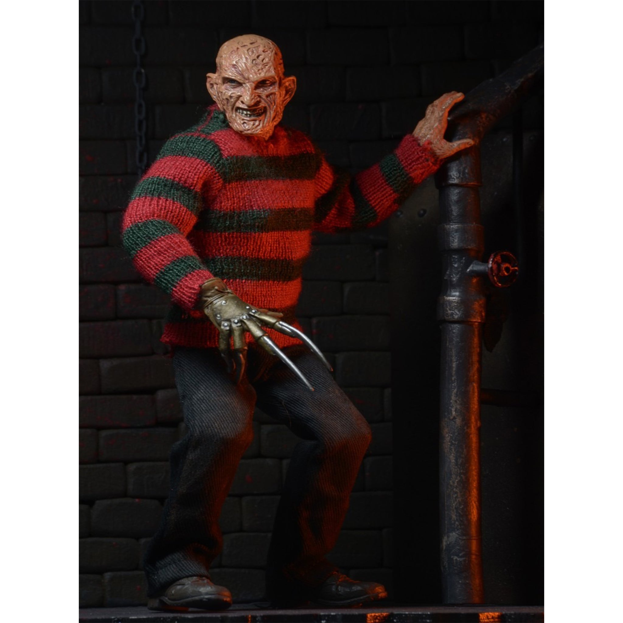 NECA Nightmare On Elm Street Dream Warriors Freddy Kreuger Retro Clothed Action Figure 20cm