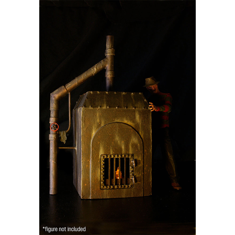 NECA Nightmare On Elm Street Freddy Furnace Diorama For 18 cm Action Figures – Nightmare on Elm Street, NECA, 23 cm, 2024, brand new collector item, Uncanny Collectibles Dublin Ireland