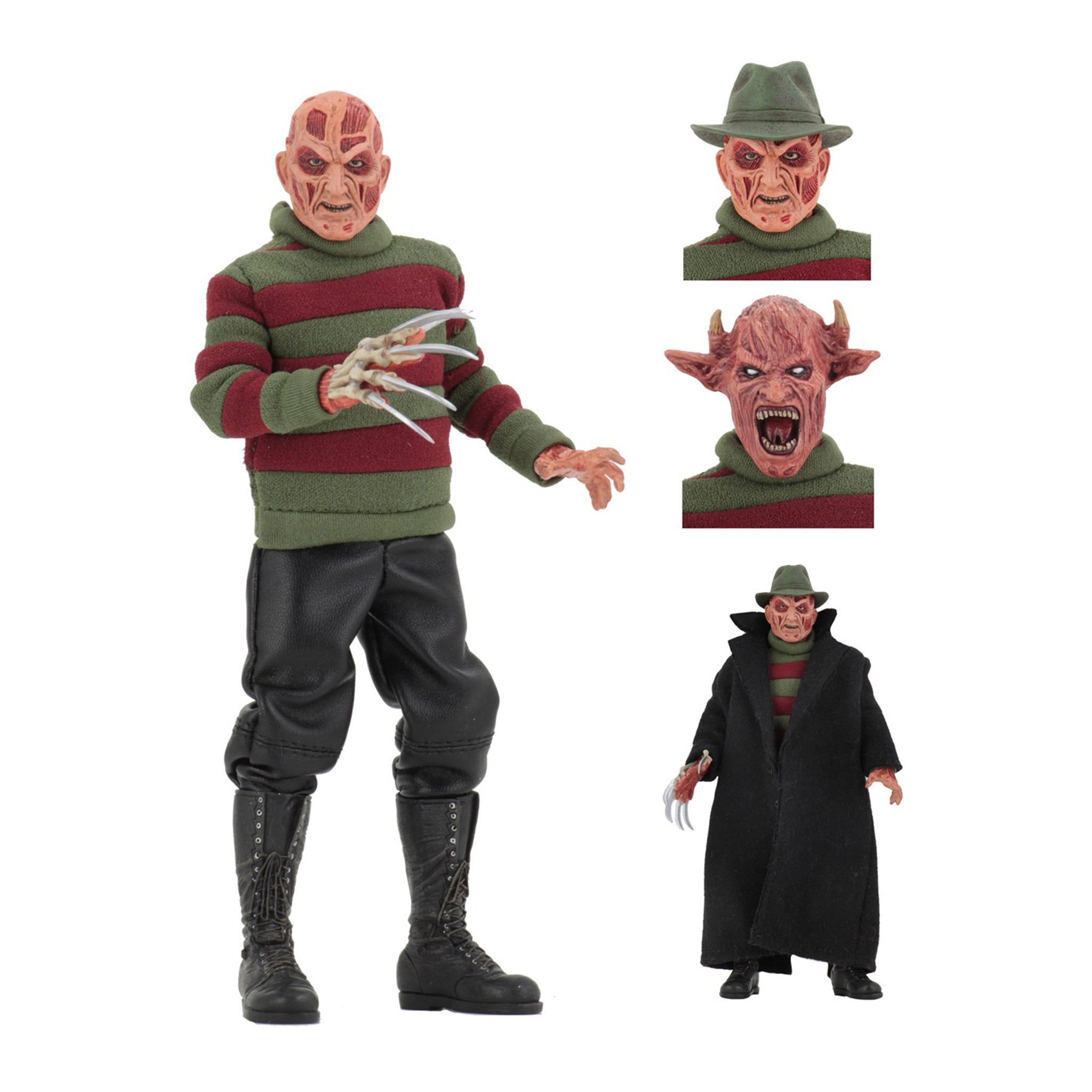 NECA Nightmare On Elm Street New Nightmare Freddy Kreuger Retro Clothed Action Figure 20cm