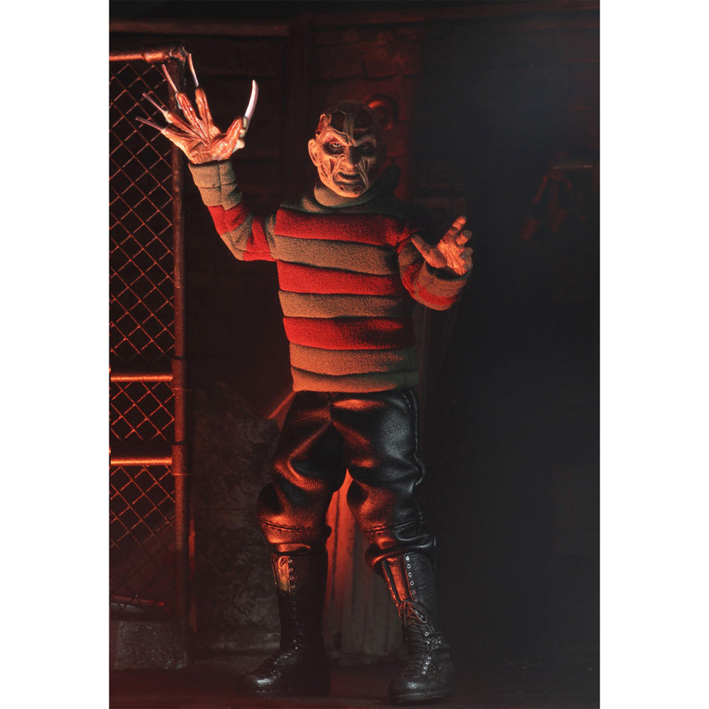 NECA Nightmare On Elm Street New Nightmare Freddy Kreuger Retro Clothed Action Figure 20cm – Nightmare on Elm Street, NECA, 20 cm, brand new collector item, Uncanny Collectibles Dublin Ireland