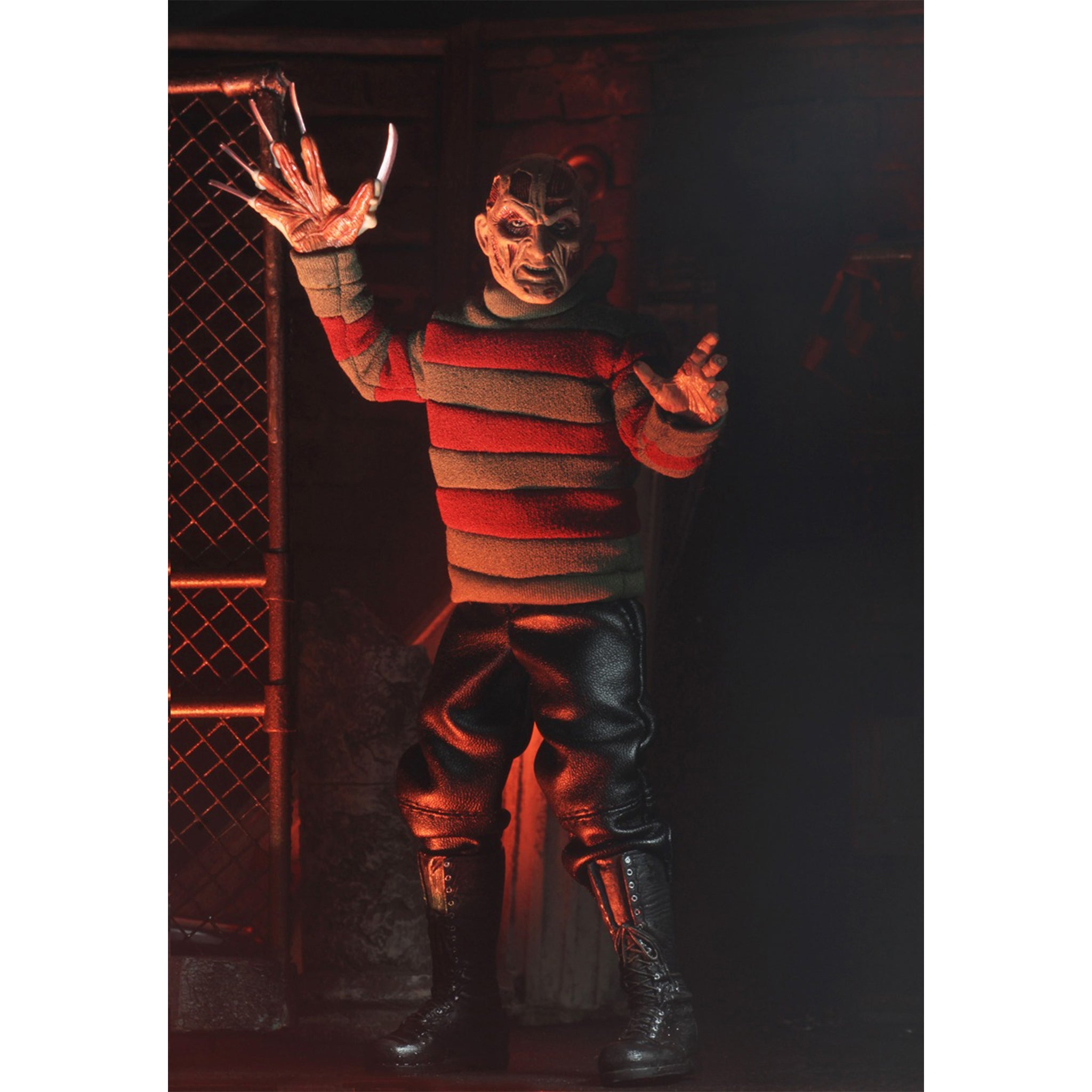 NECA Nightmare On Elm Street New Nightmare Freddy Kreuger Retro Clothed Action Figure 20cm – Nightmare on Elm Street, NECA, 20 cm, brand new collector item, Uncanny Collectibles Dublin Ireland