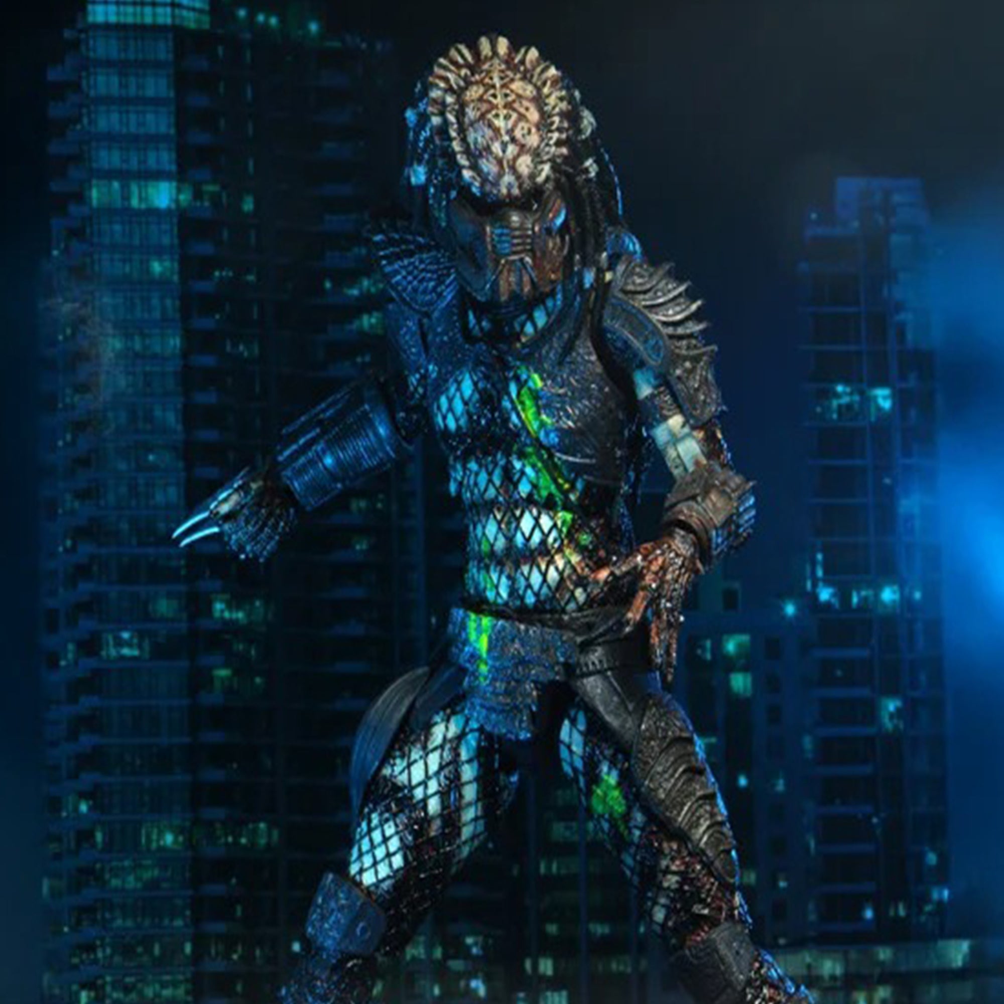 NECA Predator 2 Ultimate Battle Damaged City Hunter Predator Action Figure 20cm