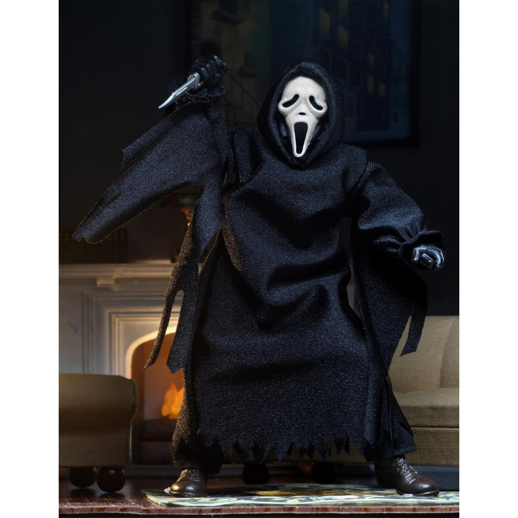 NECA Scream Ghost Face Retro Clothed Action Figure 20cm – Scream, NECA, 20 cm, brand new collector item, Uncanny Collectibles Dublin Ireland
