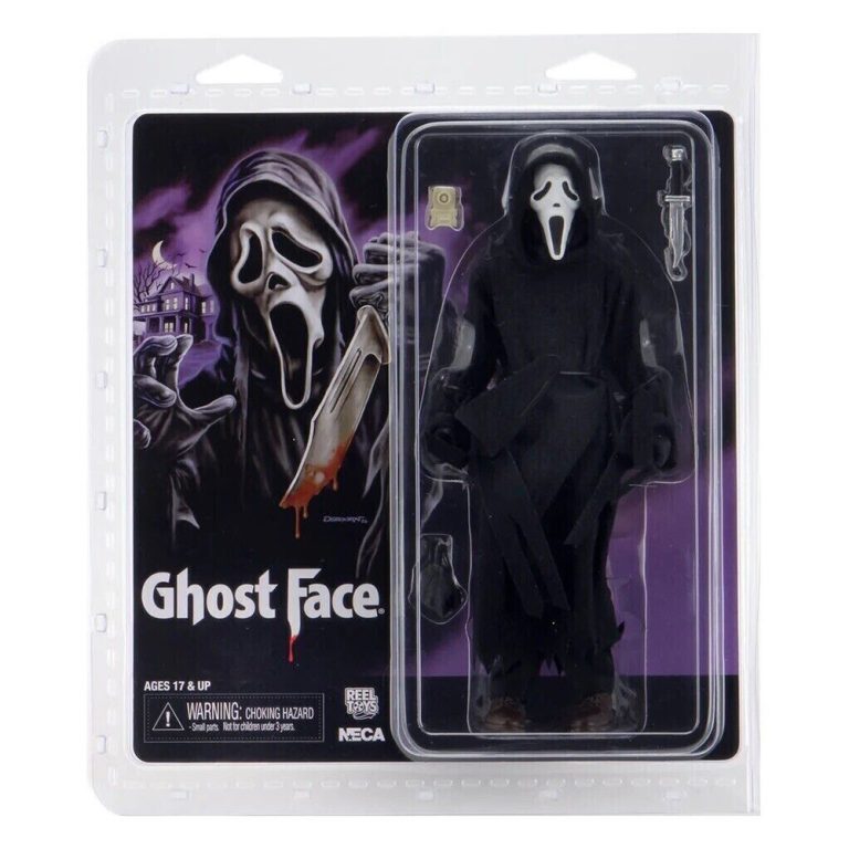 NECA Scream Ghost Face Retro Clothed Action Figure 20cm – Scream, NECA, 20 cm, brand new collector item, Uncanny Collectibles Dublin Ireland