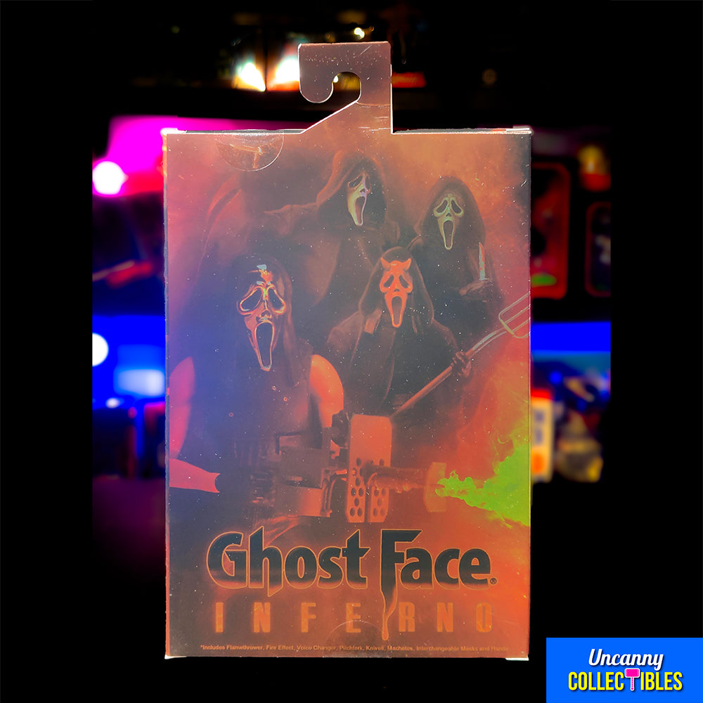 NECA Scream Ultimate Ghostface Inferno 18 cm Action Figure – Scream, NECA, 18 cm, 2024, brand new collector item, Uncanny Collectibles Dublin Ireland