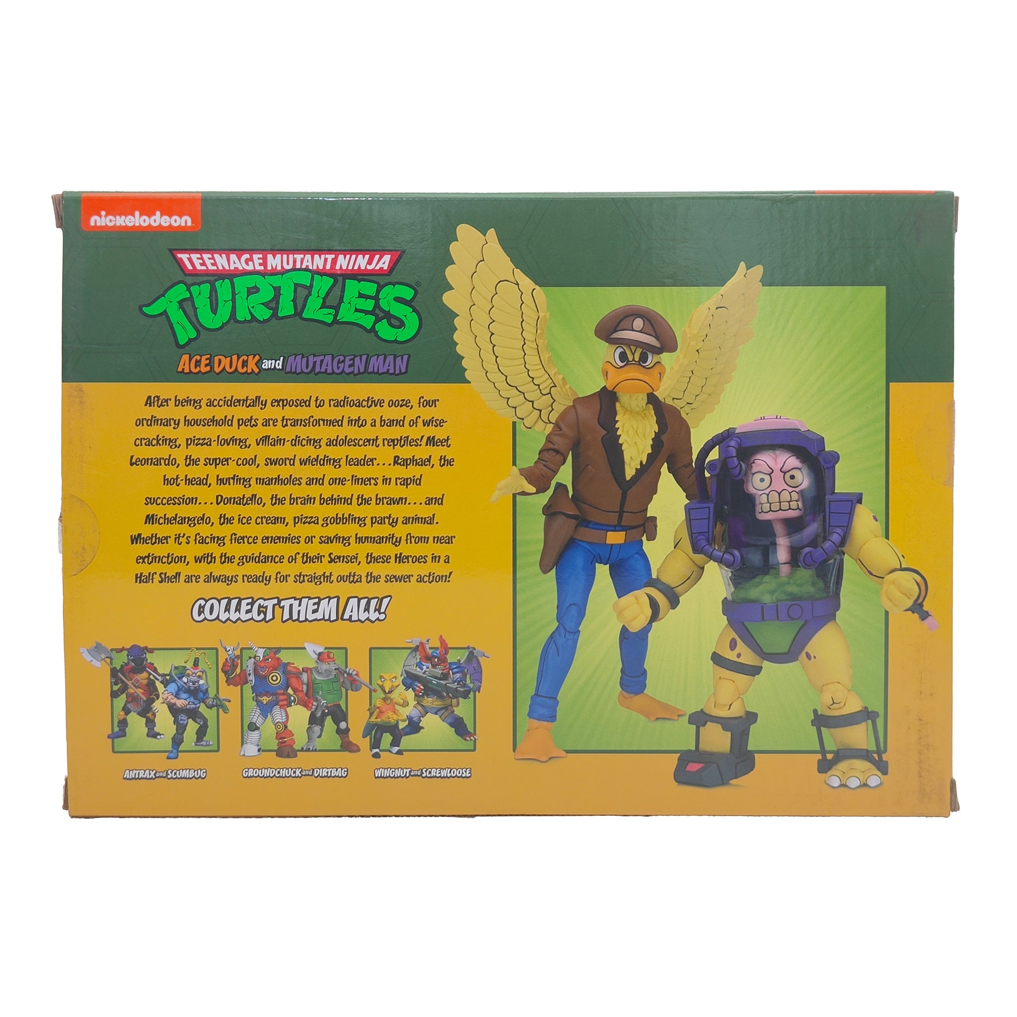 NECA Teenage Mutant Ninja Turtles Ace Duck and Mutagen Man Cartoon 2-Pack 2021 18cm – Teenage Mutant Ninja Turtles, NECA, 18 cm, 2021, pre-owned collector piece, Uncanny Collectibles Dublin Ireland