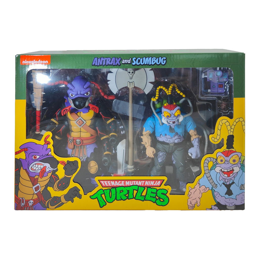 NECA Teenage Mutant Ninja Turtles Antrax And Scumbug Cartoon 2-Pack 2021 18cm – Teenage Mutant Ninja Turtles, NECA, 18 cm, 2021, pre-owned collector piece, Uncanny Collectibles Dublin Ireland